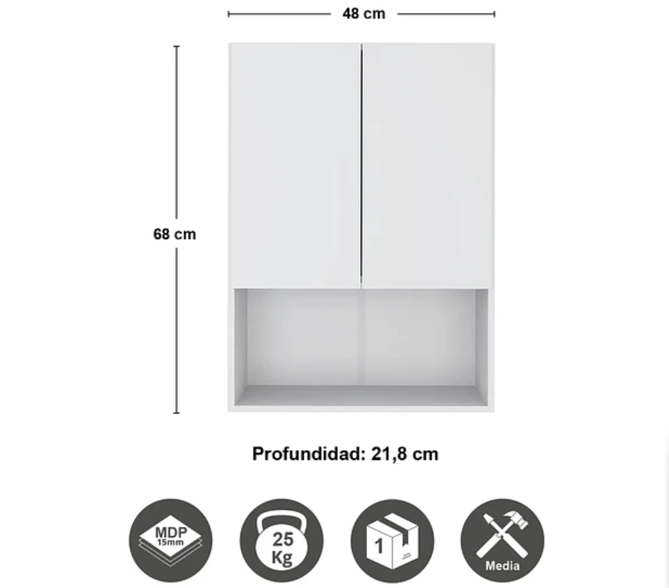 Organizador Aéreo Multiuso Smart 2 Puertas-4