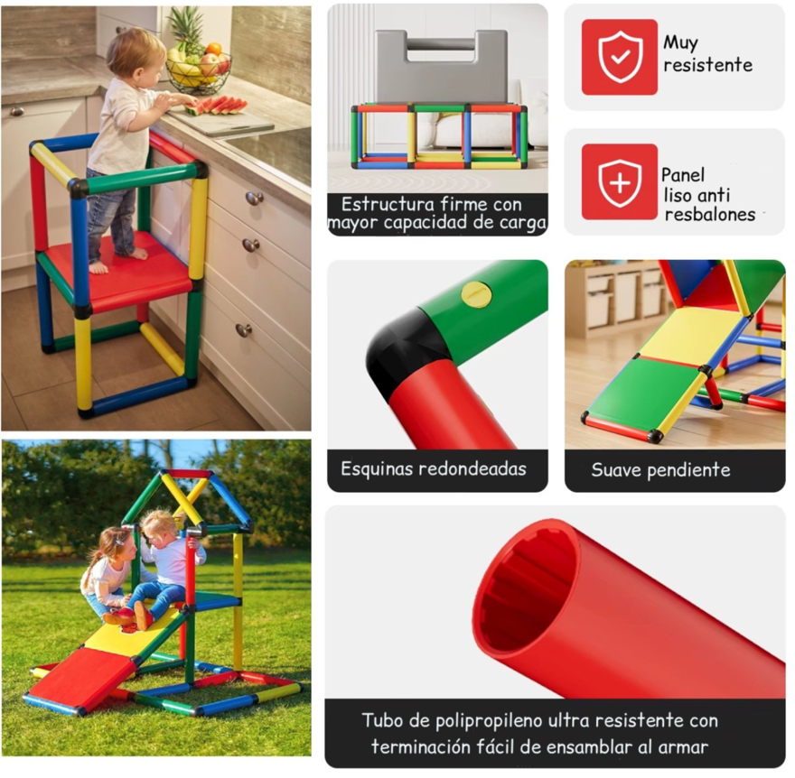 Gimnasio Para Niños Montessori 5 en 1 Multicolor -5