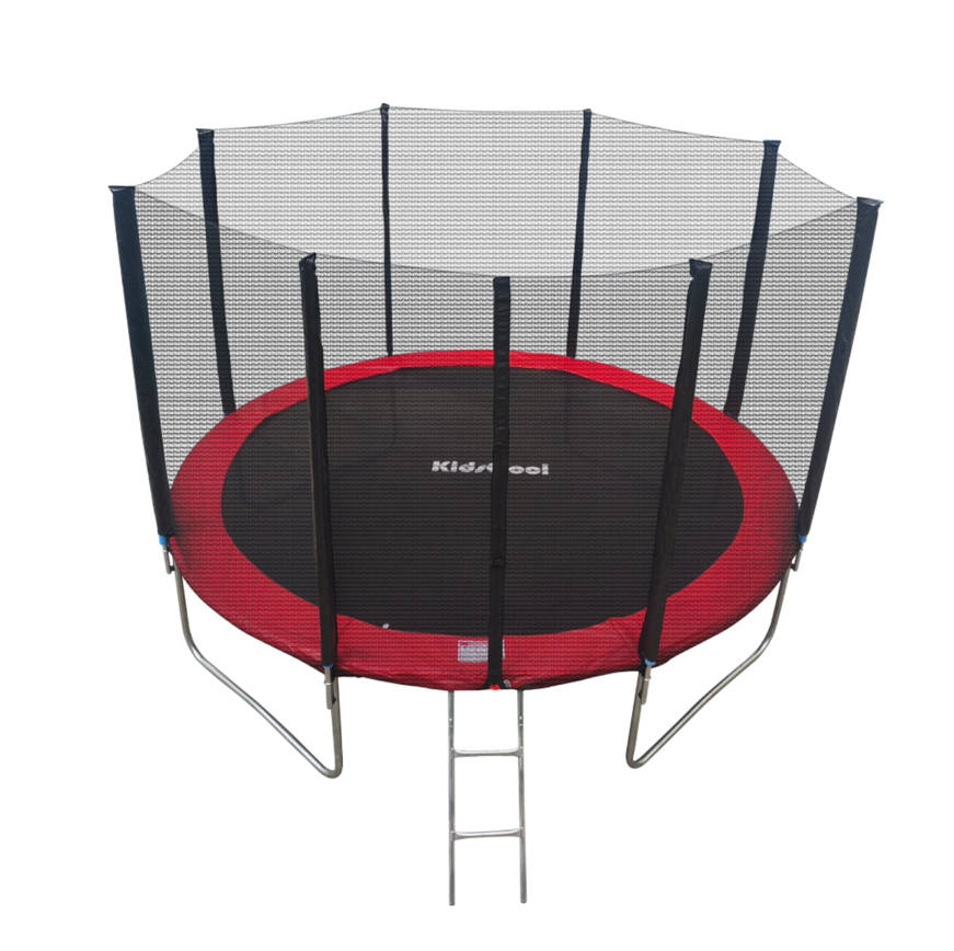 CAMA ELASTICA ROJA 12 PIES C/ESCALERA-2