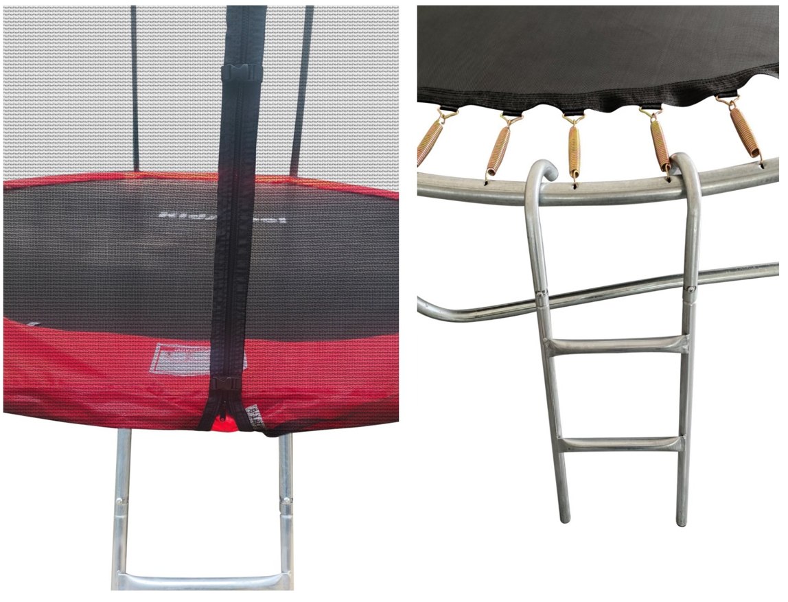 CAMA ELASTICA ROJA 12 PIES C/ESCALERA-3