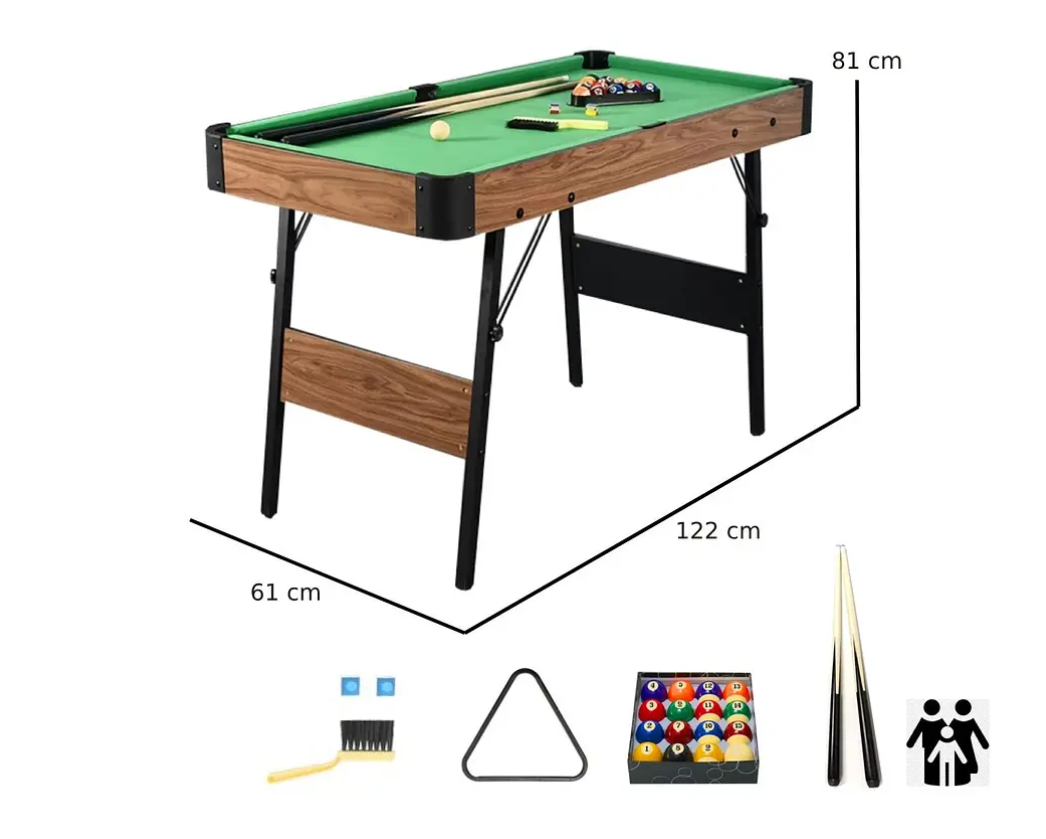 MESA DE POOL 48" PLEGABLE TP-4868-2
