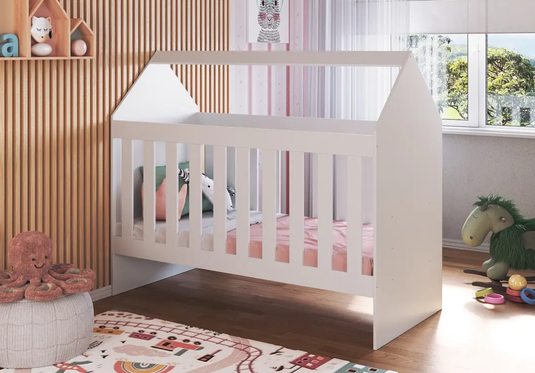 Cuna Casita 60 Montessori Blanca-2