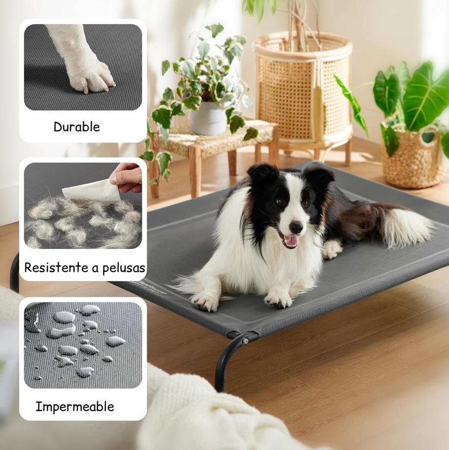 Cama Elevada Perros Talla M 92X60 cm Soporta 30kg-5
