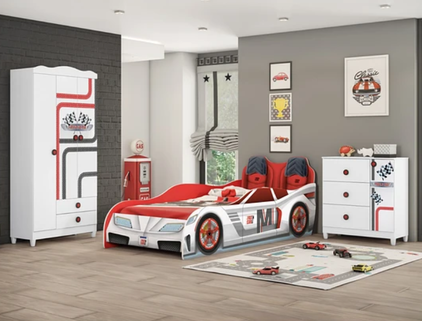 CAMA INFANTIL FAST CAR BLANCO-3
