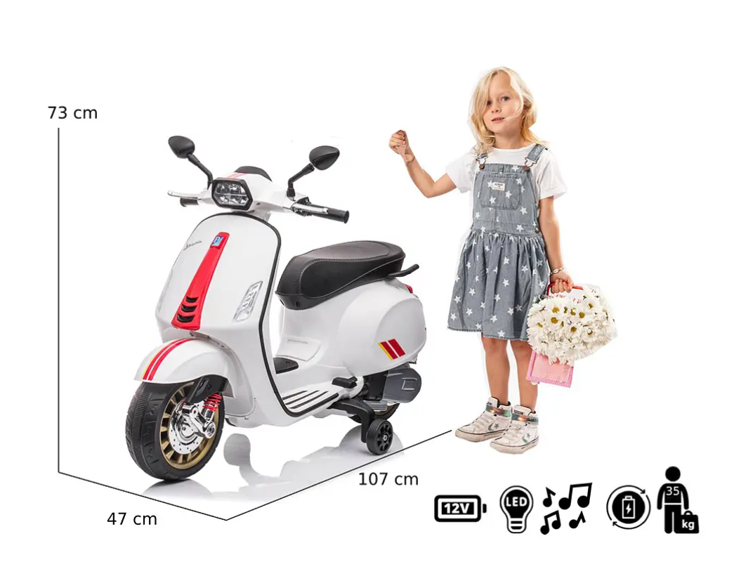 MOTO VESPA SPRINT RACING 12V4.5AH BLANCA-7