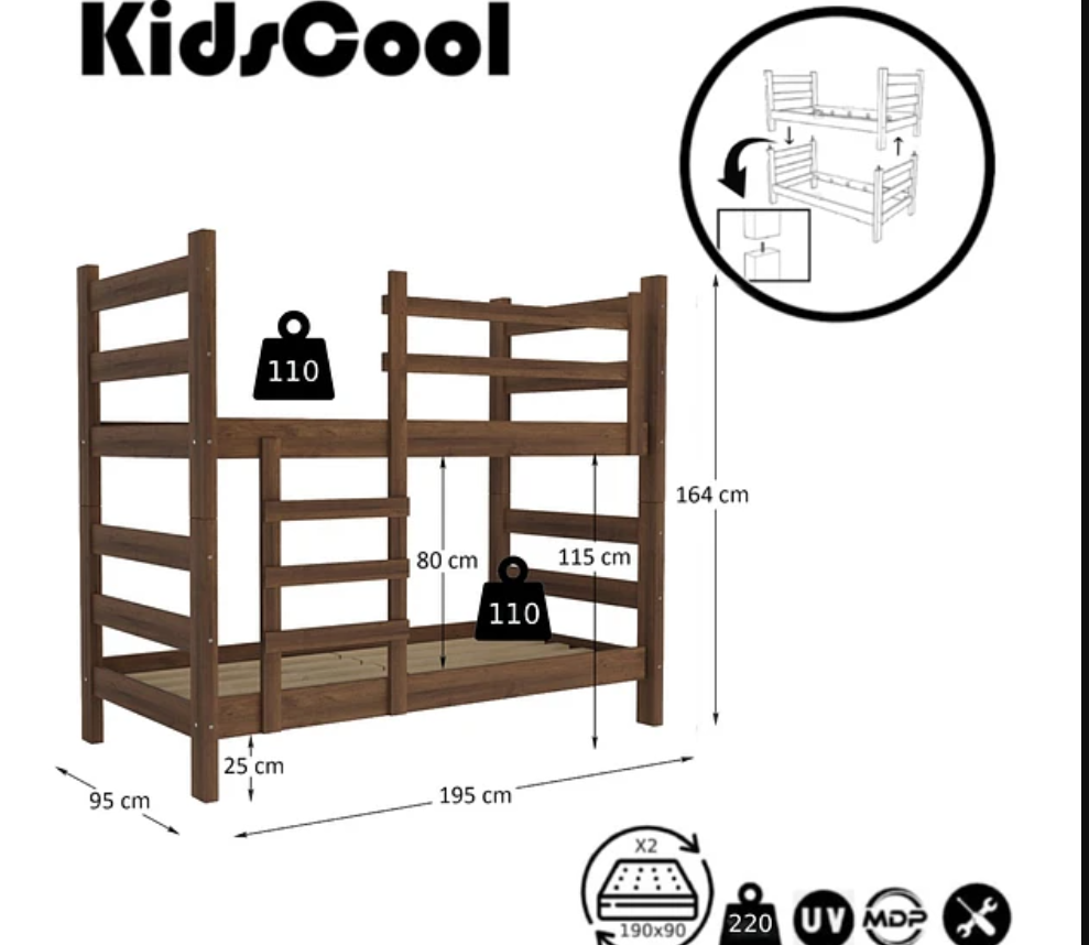 Camarote Litera Essenciale Cr Café Con Escalera-5