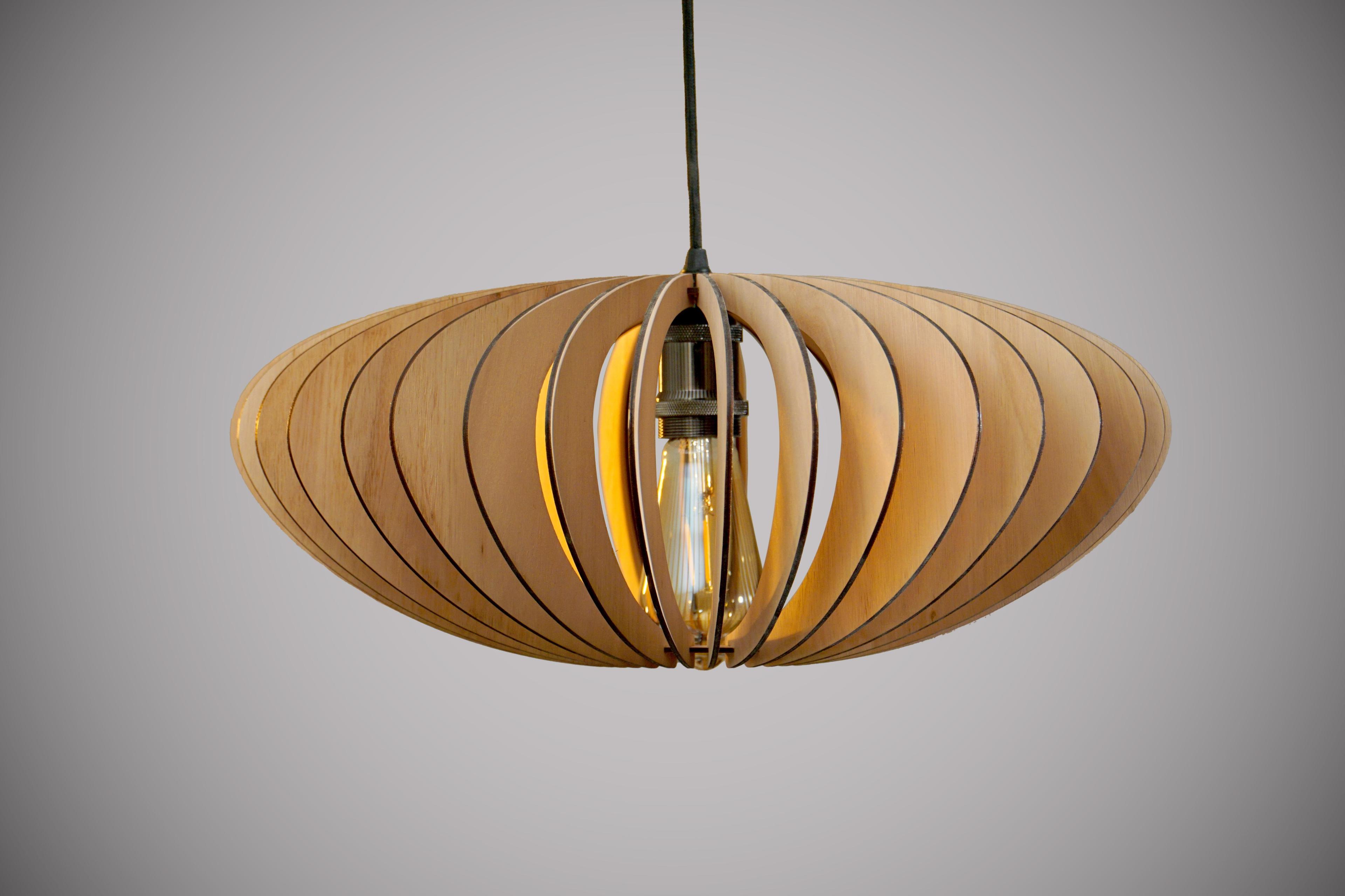 Lampara Techo Colgante Madera Minimalista Estilo Vintage-2
