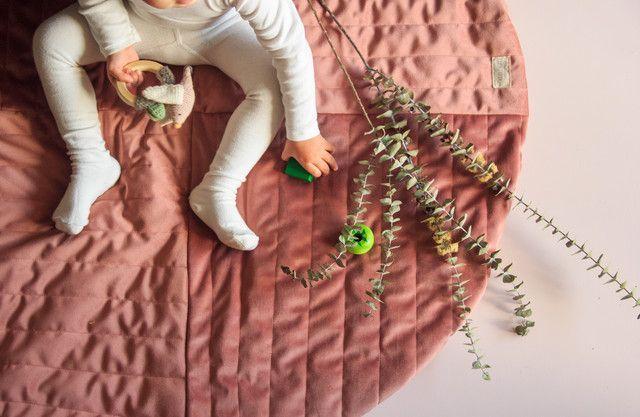 Alfombra de juego circular eco-terciopelo -1