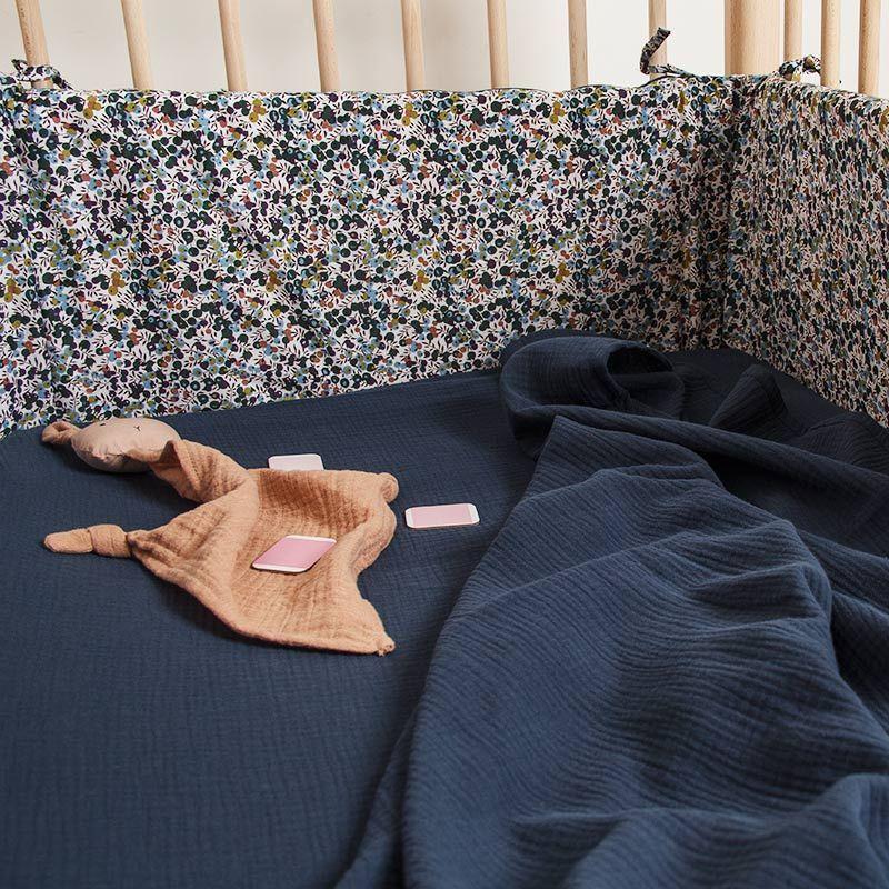 Protector de cuna muselina en algodón orgánico -1