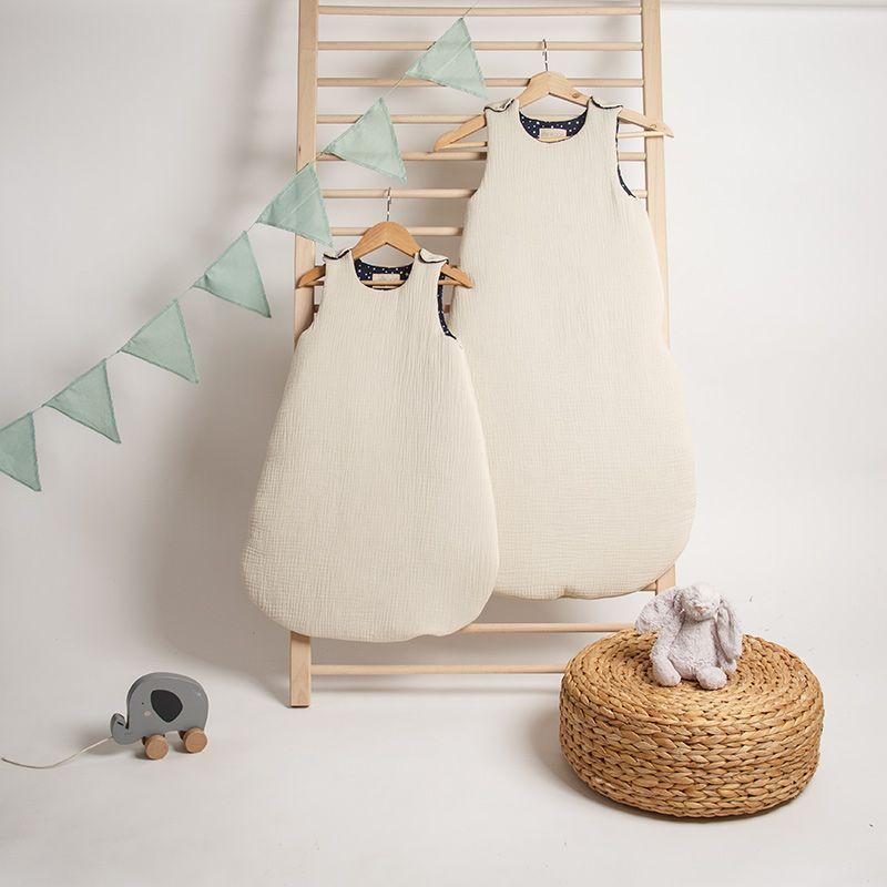 Saco de dormir bebé muselina algodón orgánico 0-6 meses-2