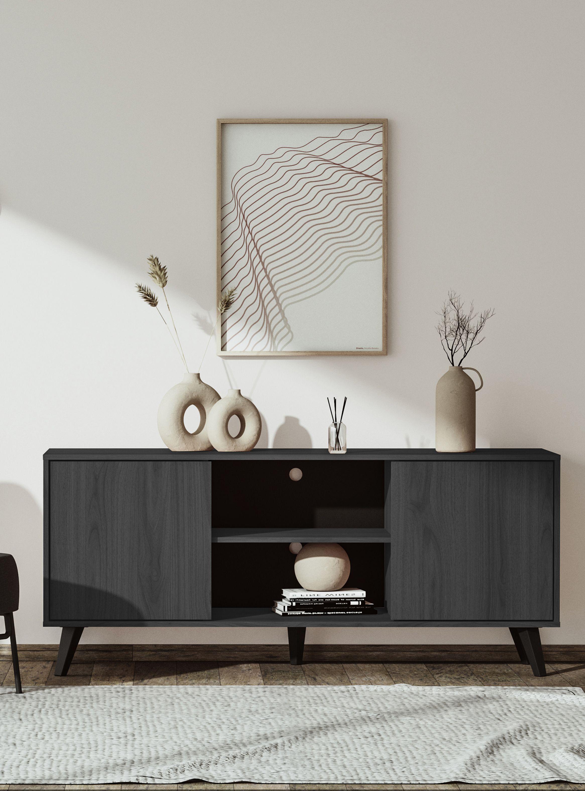 Rack tv Atacama alto black-4