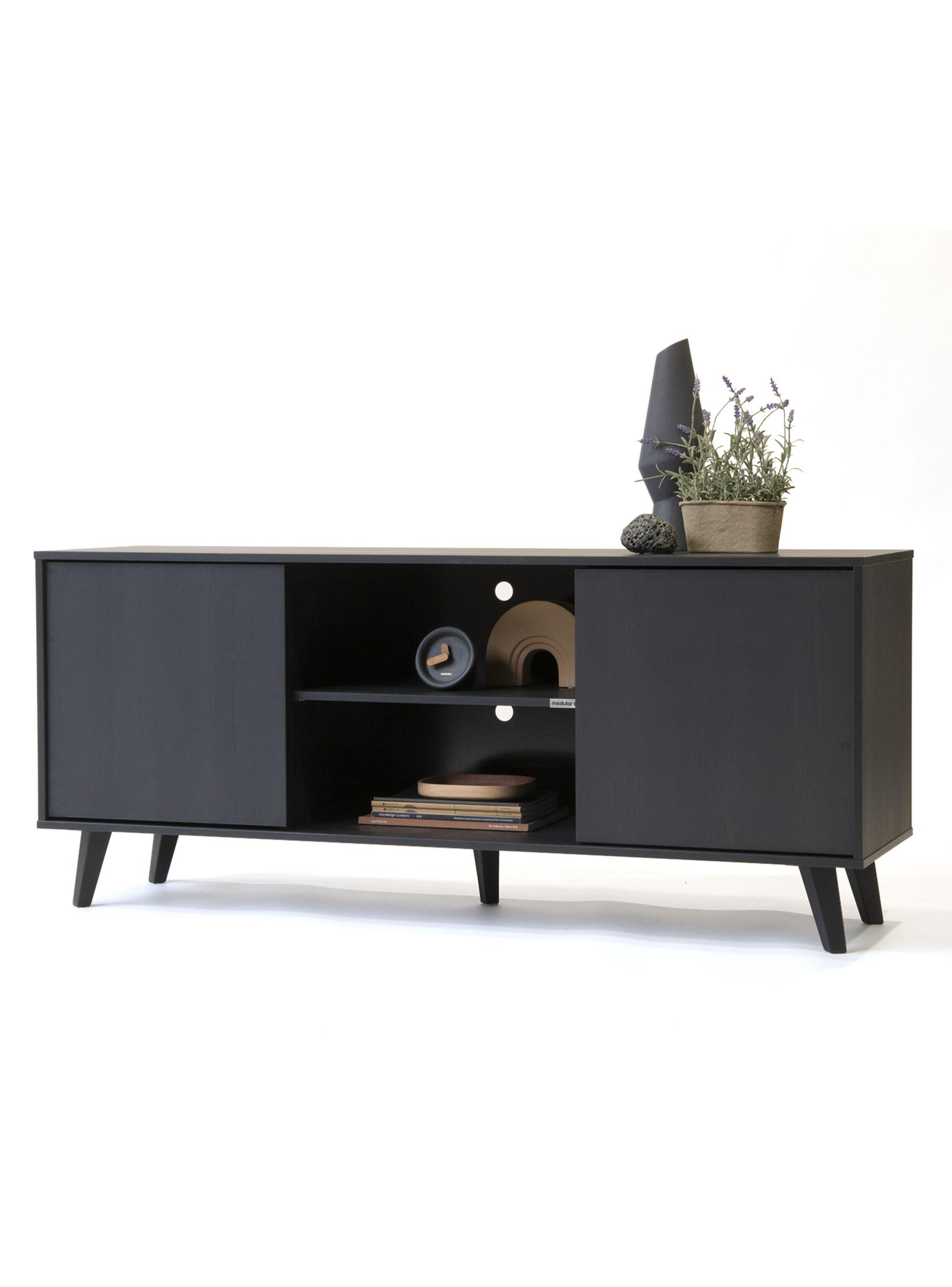 Rack tv Atacama alto black-2