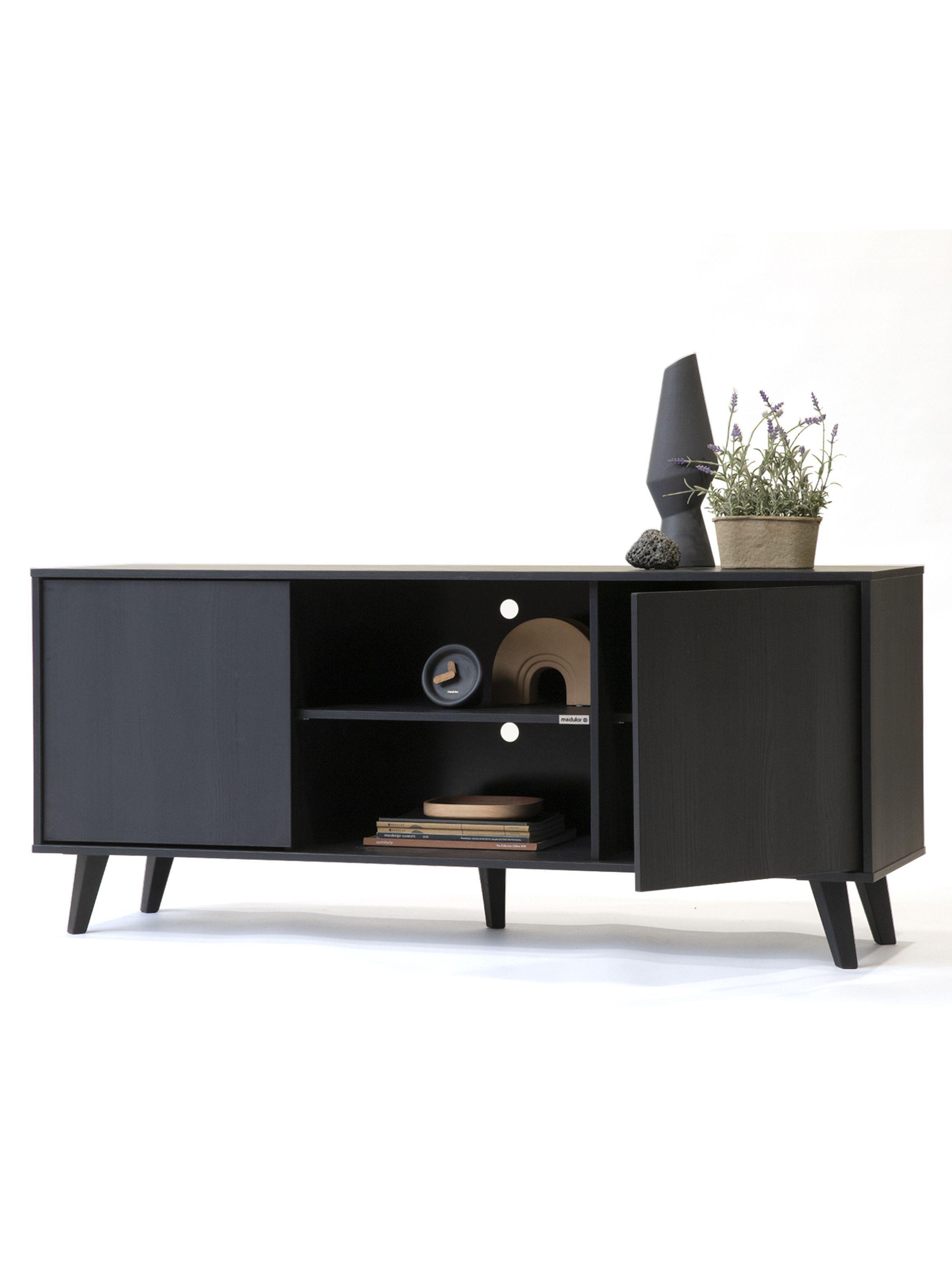 Rack tv Atacama alto black-3