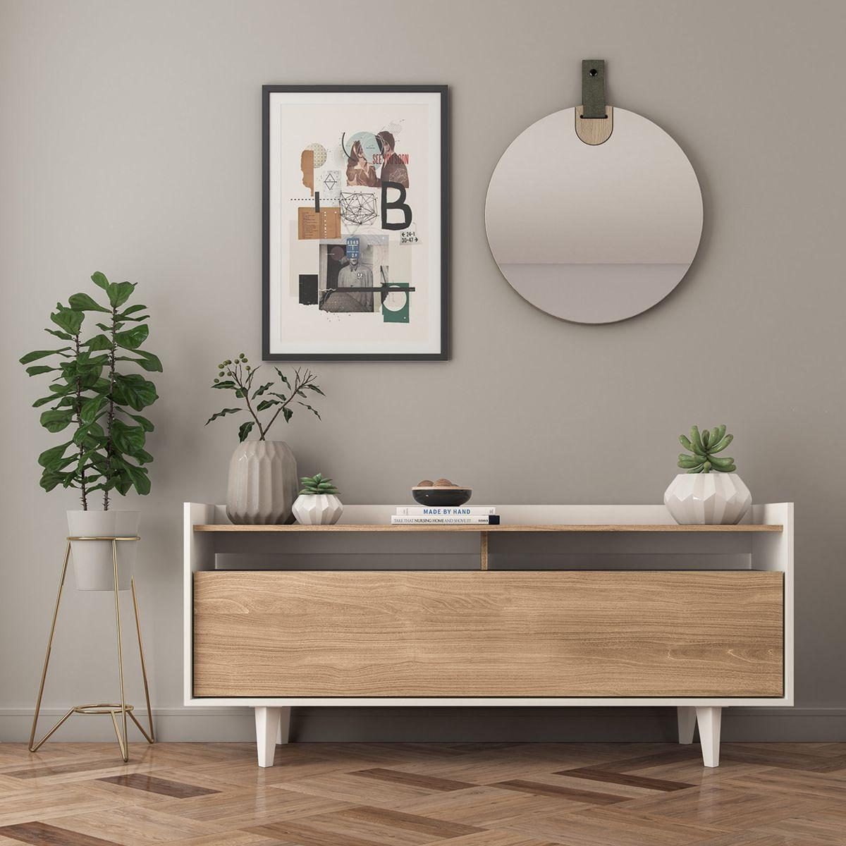 Rack tv blanco pop-4