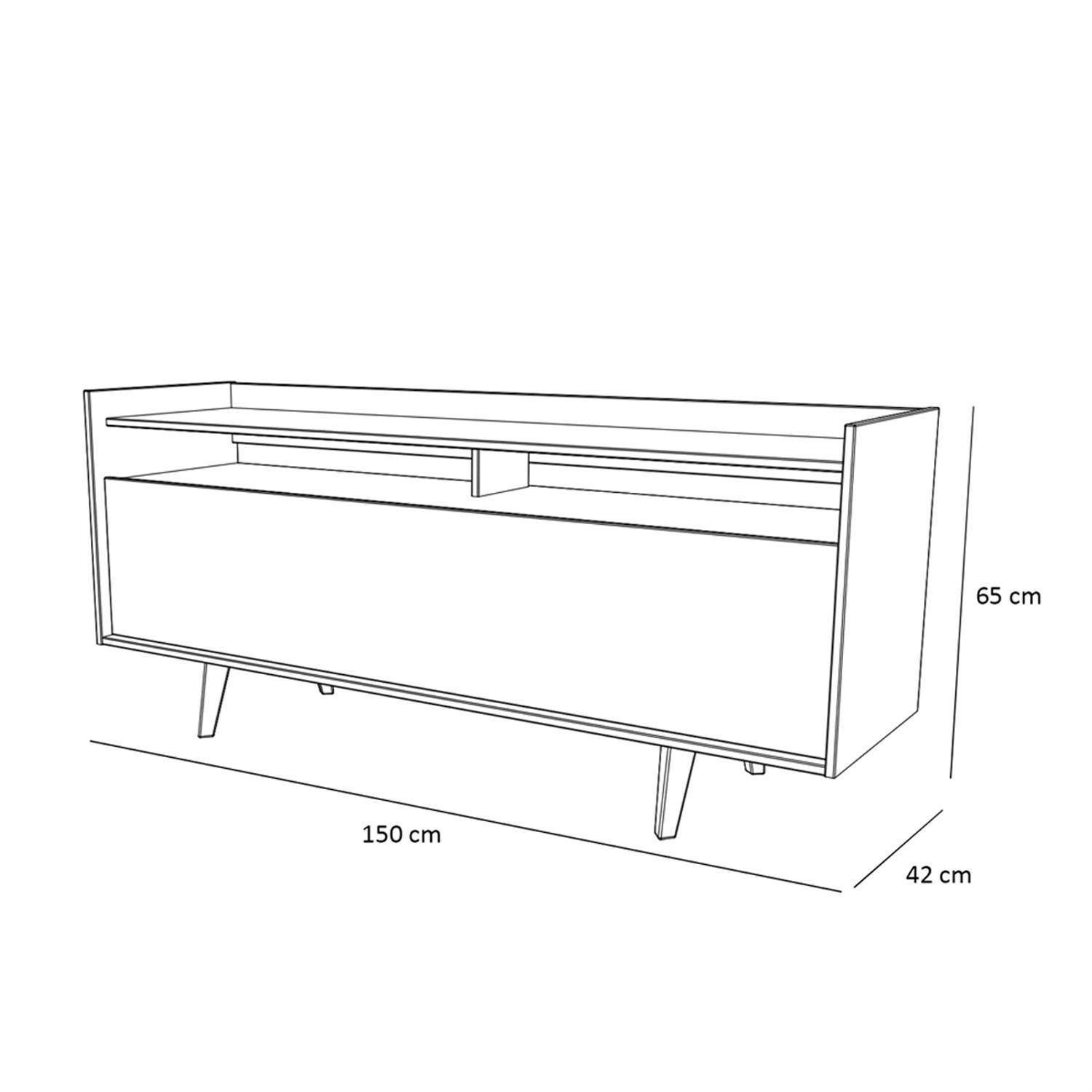 Rack tv blanco pop-5