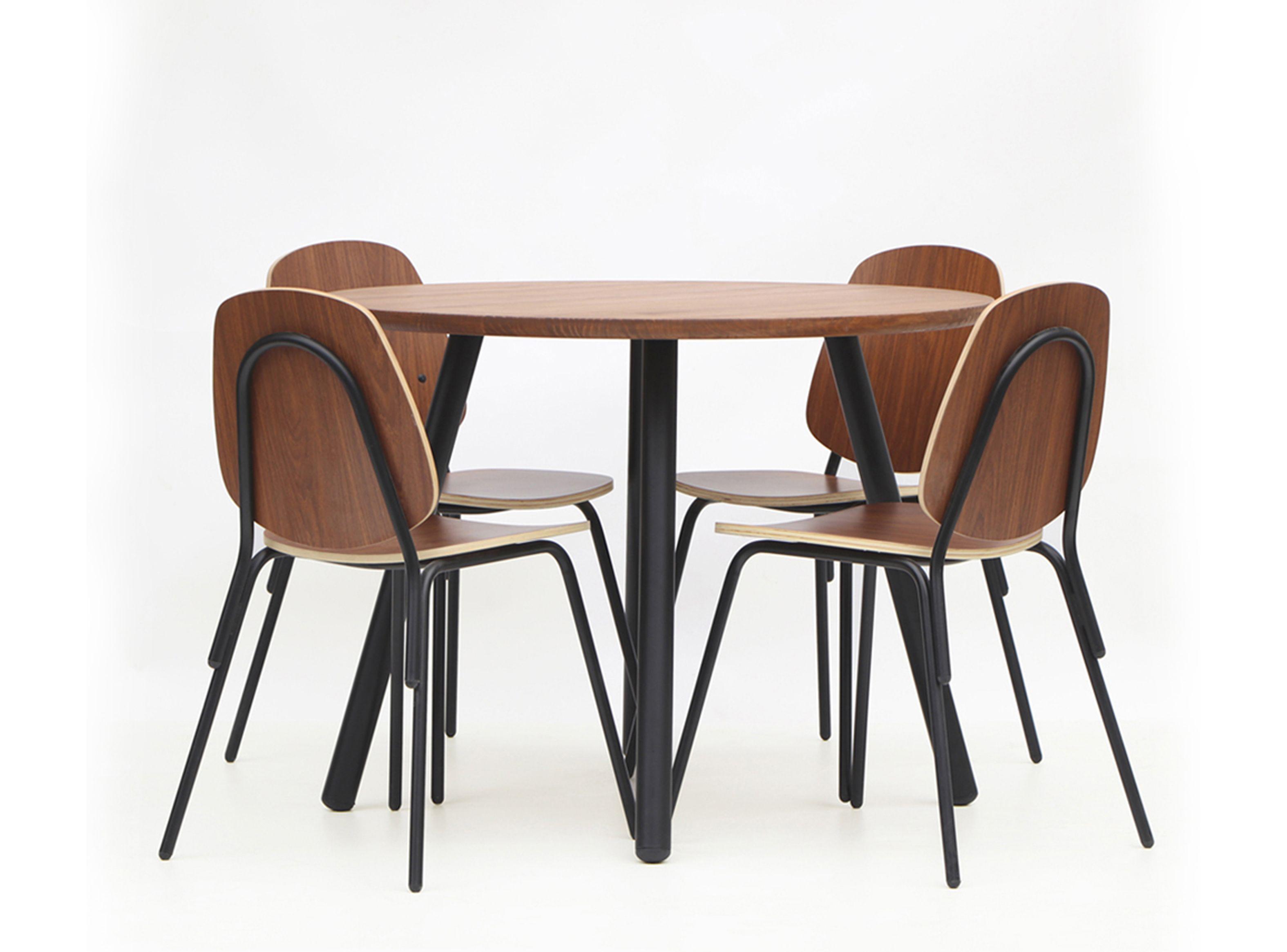 Mesa de comedor 4p Aula nogal-3