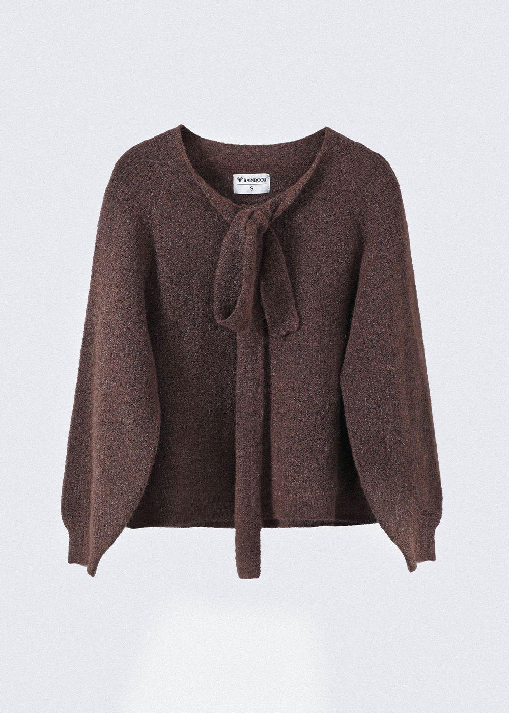 Sweater Lazo Frontal Café Mujer Raindoor-4