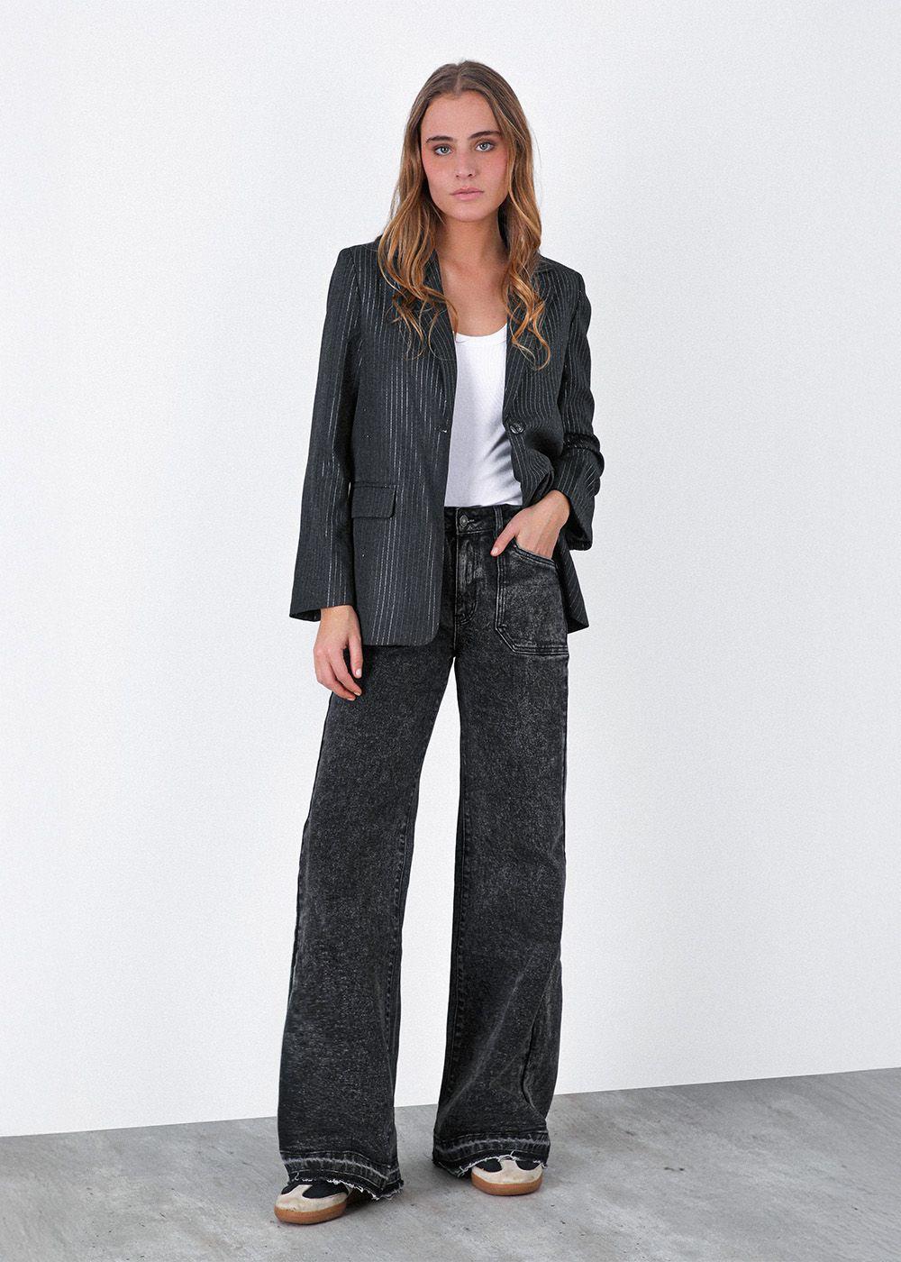 Blazer Raya Lurex Gris Mujer Raindoor-3