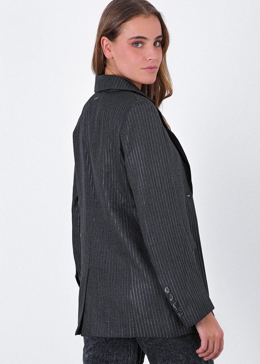 Blazer Raya Lurex Gris Mujer Raindoor-4
