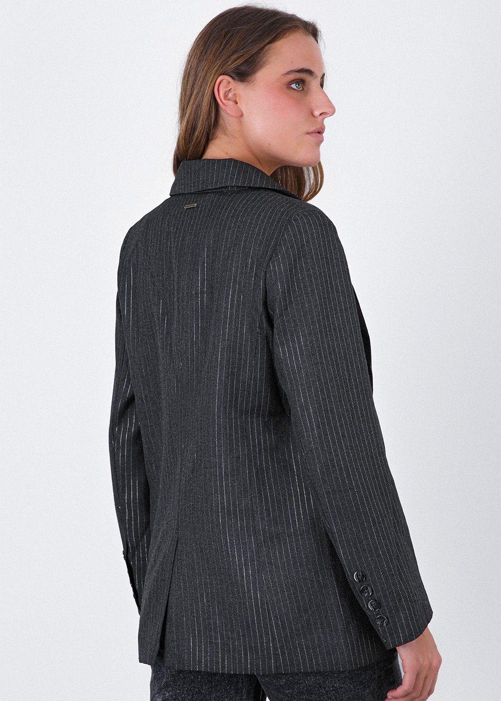 Blazer Raya Lurex Gris Mujer Raindoor-5
