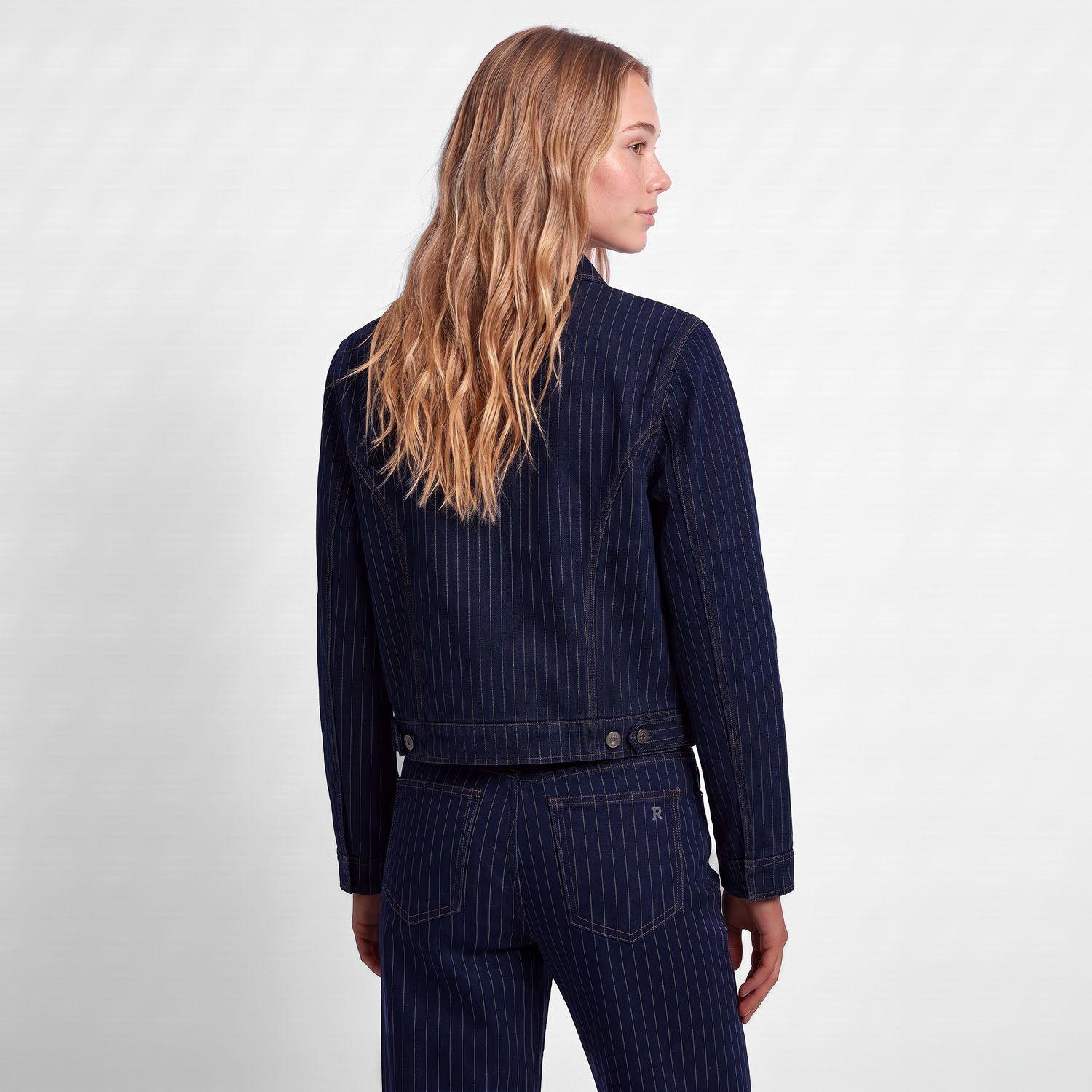 Chaqueta Denim Rayas Azul Mujer Raindoor-2