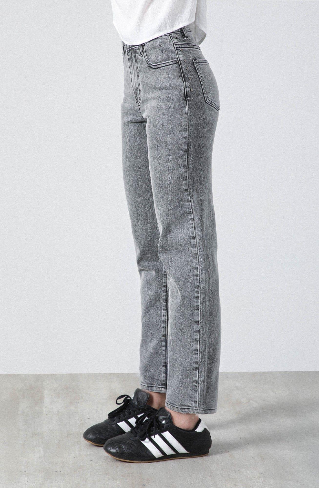 Pantalón Slim Mom Andorra Gris R Mujer Raindoor-2