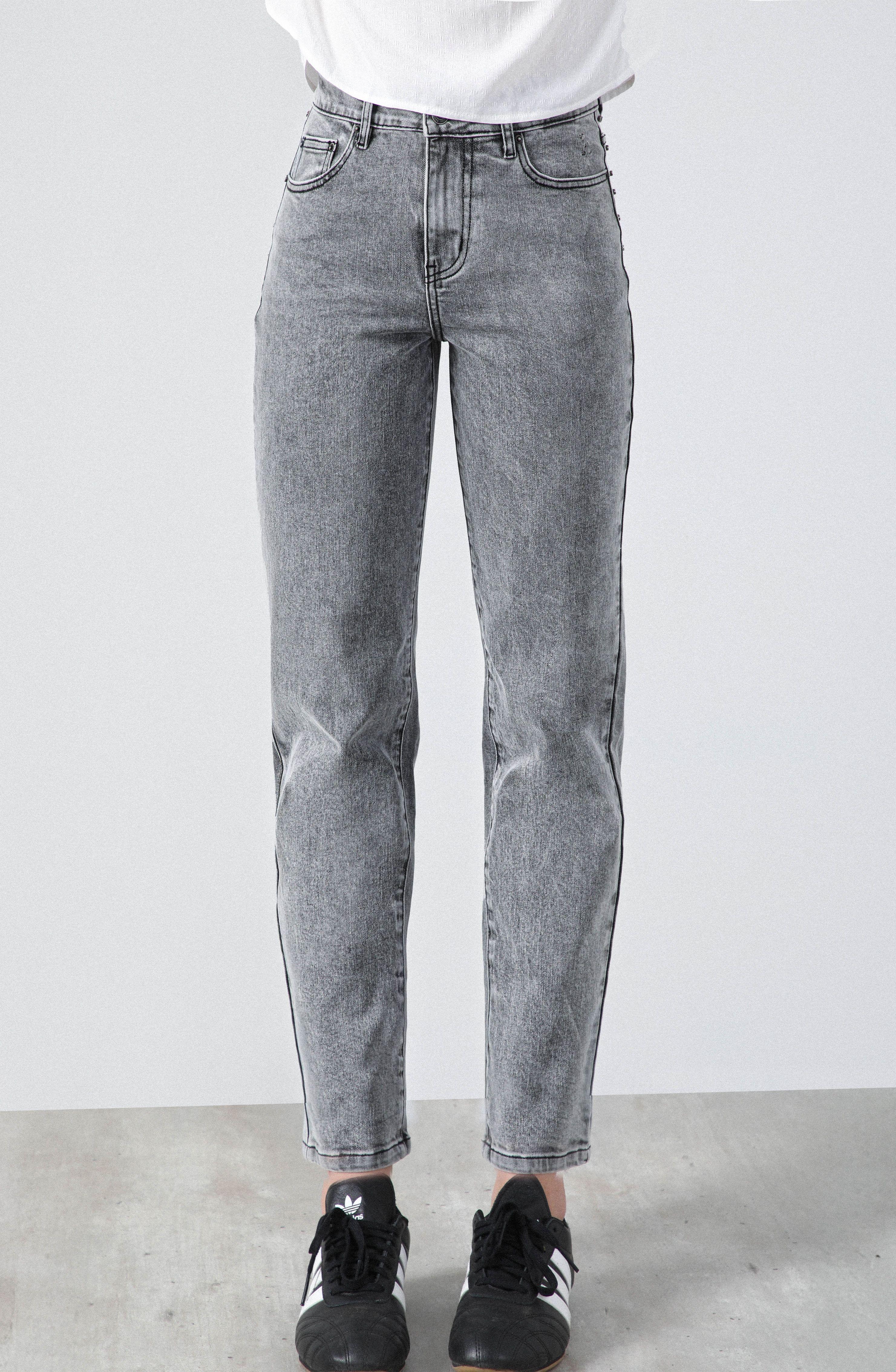 Pantalón Slim Mom Andorra Gris R Mujer Raindoor-0