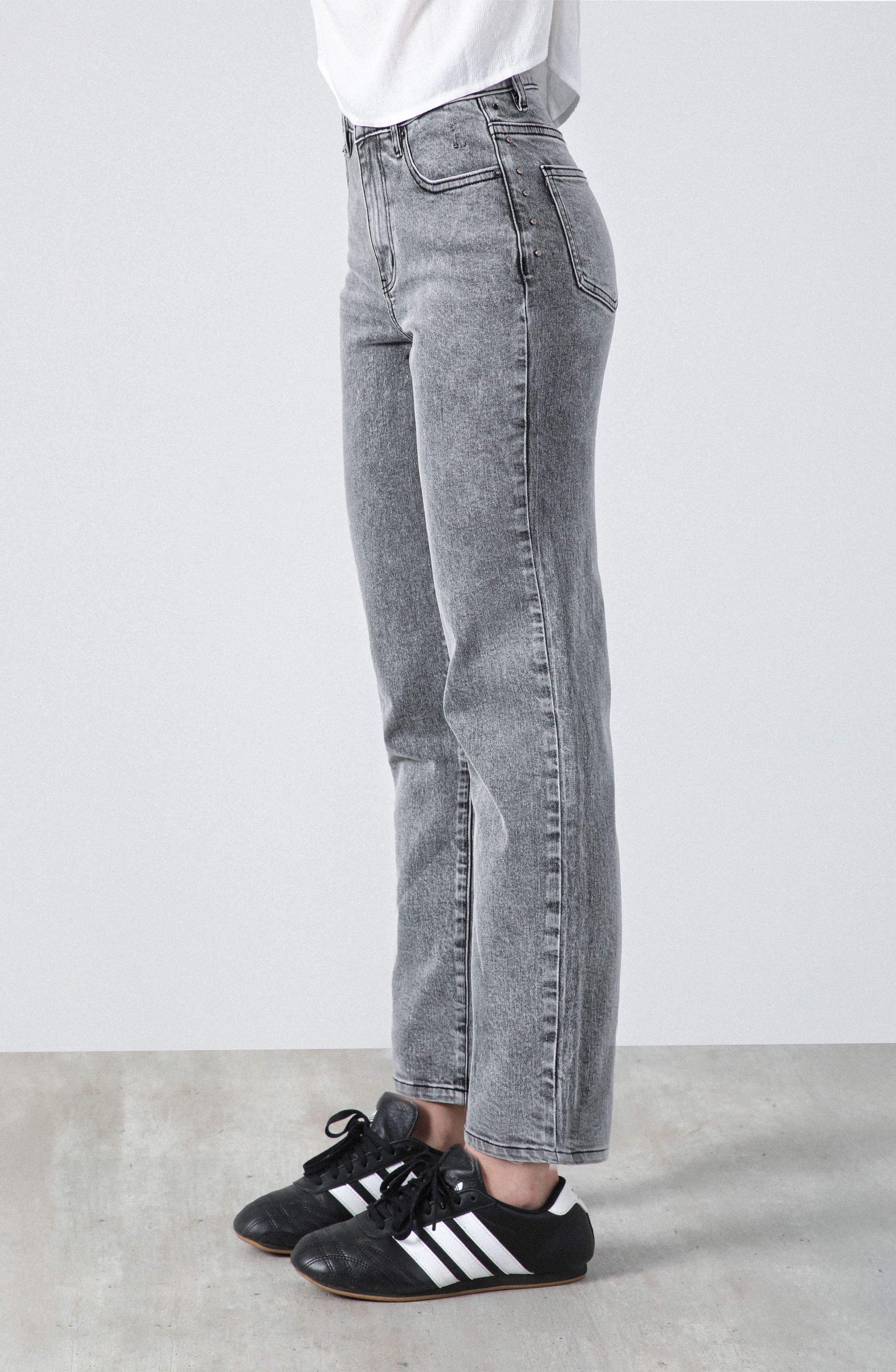 Pantalón Slim Mom Andorra Gris R Mujer Raindoor-2
