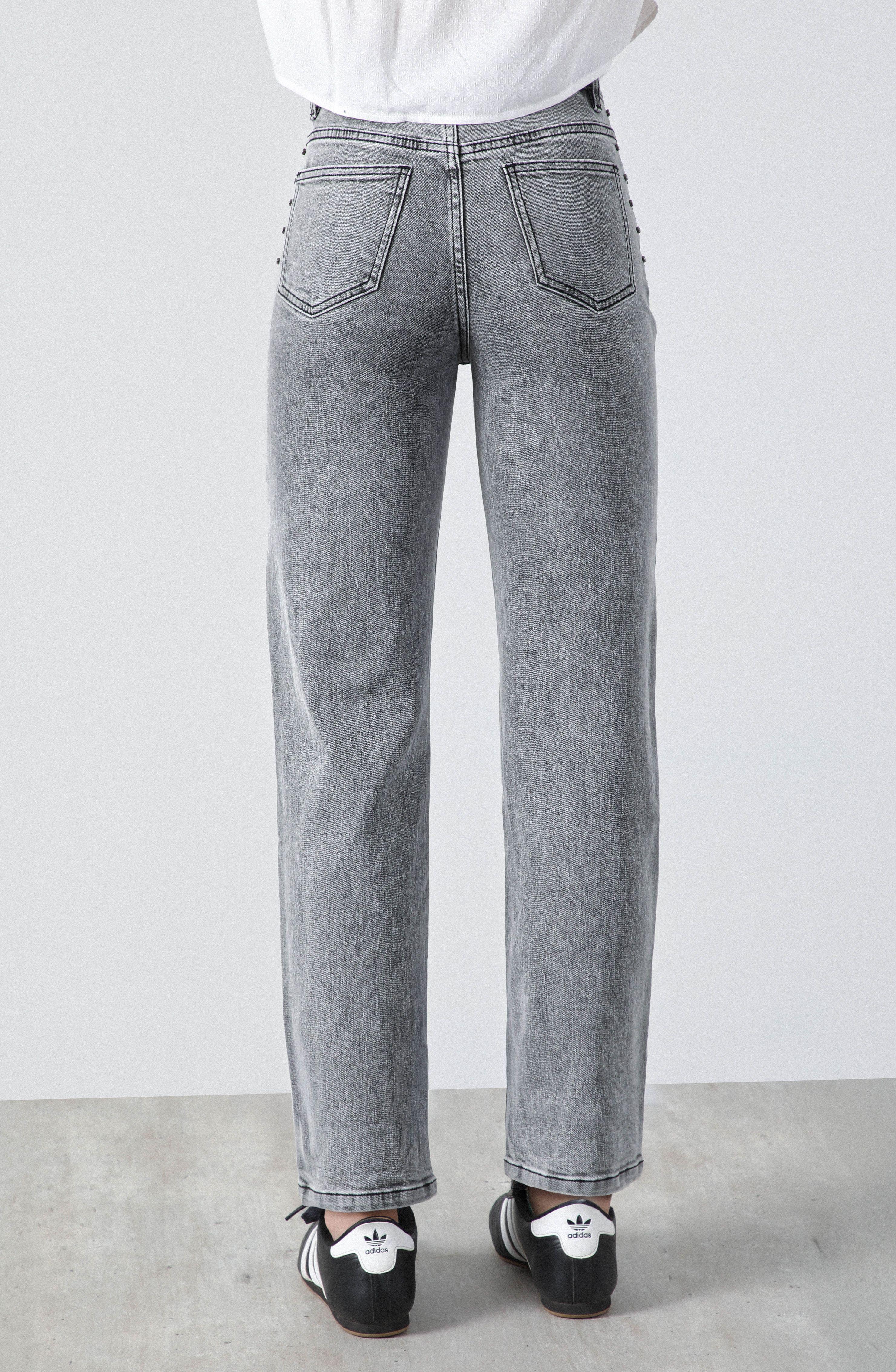Pantalón Slim Mom Andorra Gris R Mujer Raindoor-3