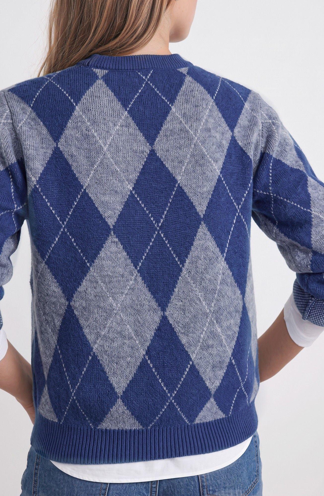 Sweater Rombos Gris Mujer Raindoor-2