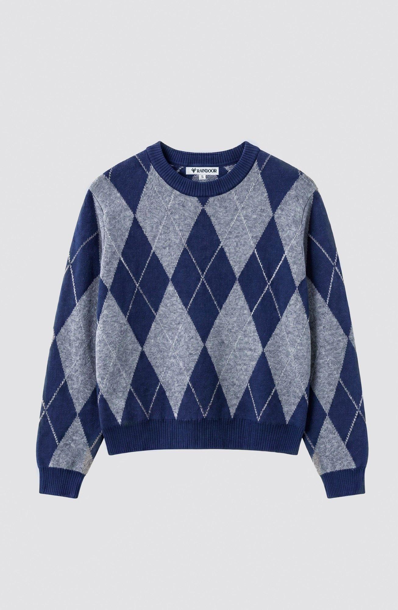 Sweater Rombos Gris Mujer Raindoor-3