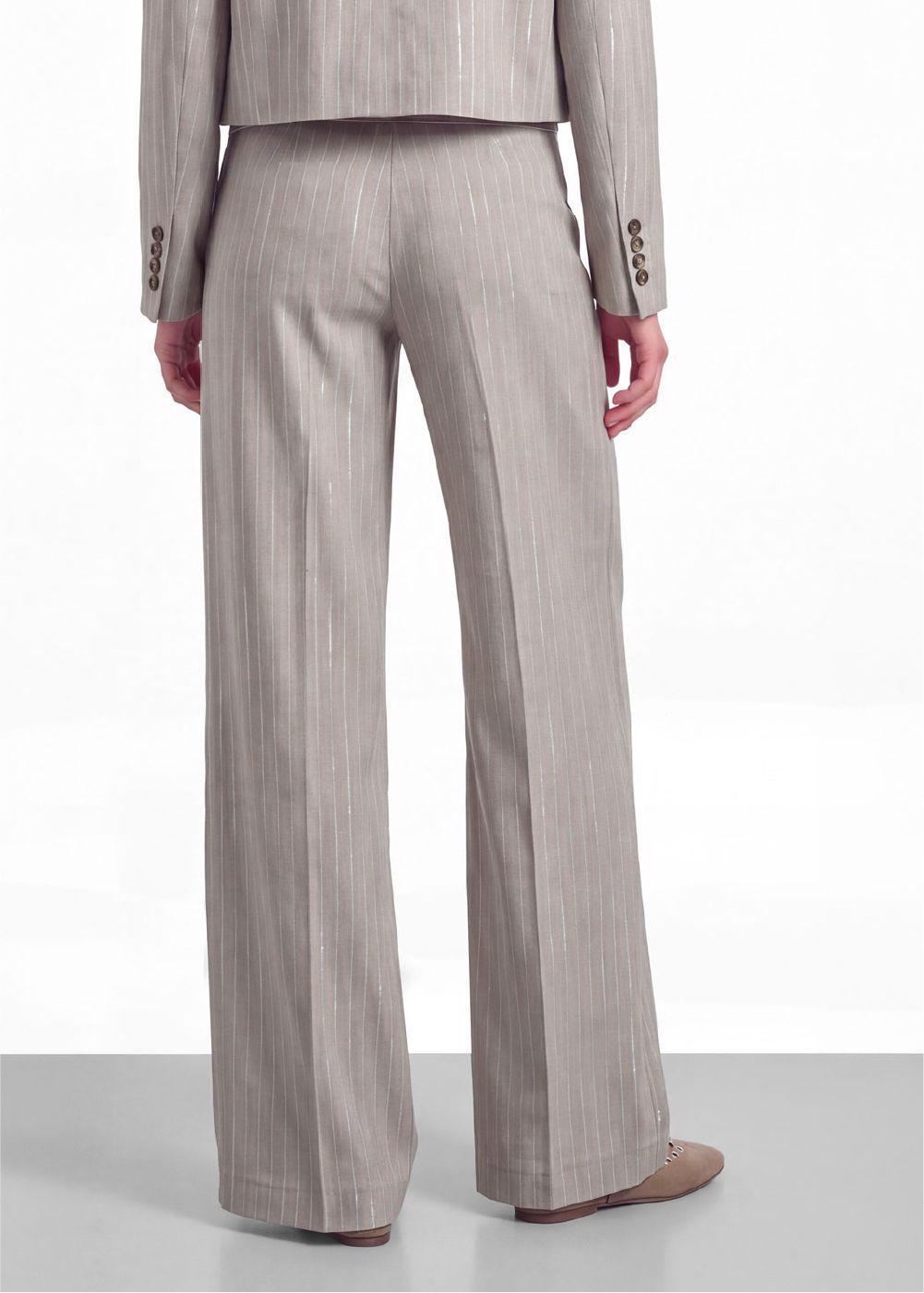 Pantalon Sastrero Lurex Beige Mujer Raindoor-4