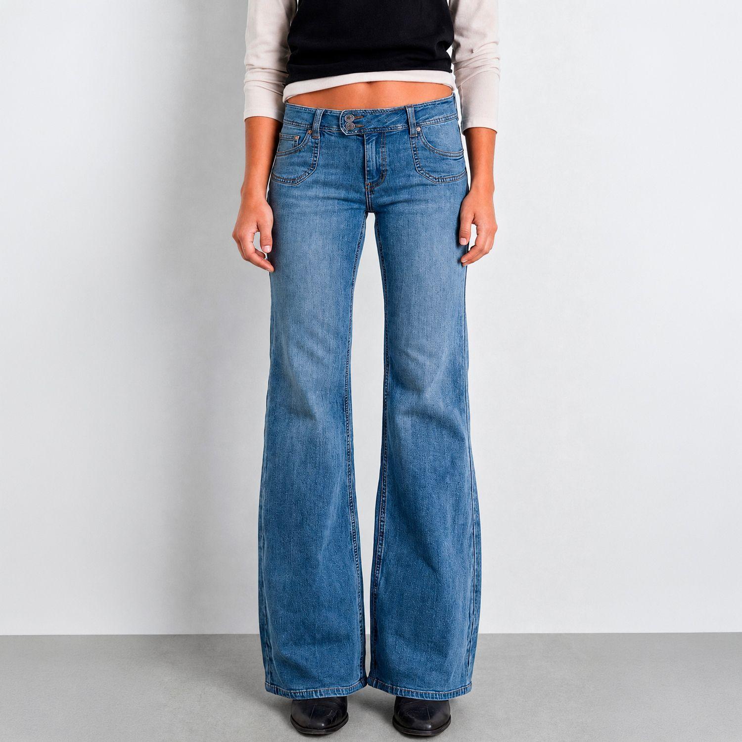 Pantalon Pretina Botones Azul Mujer Raindoor-2