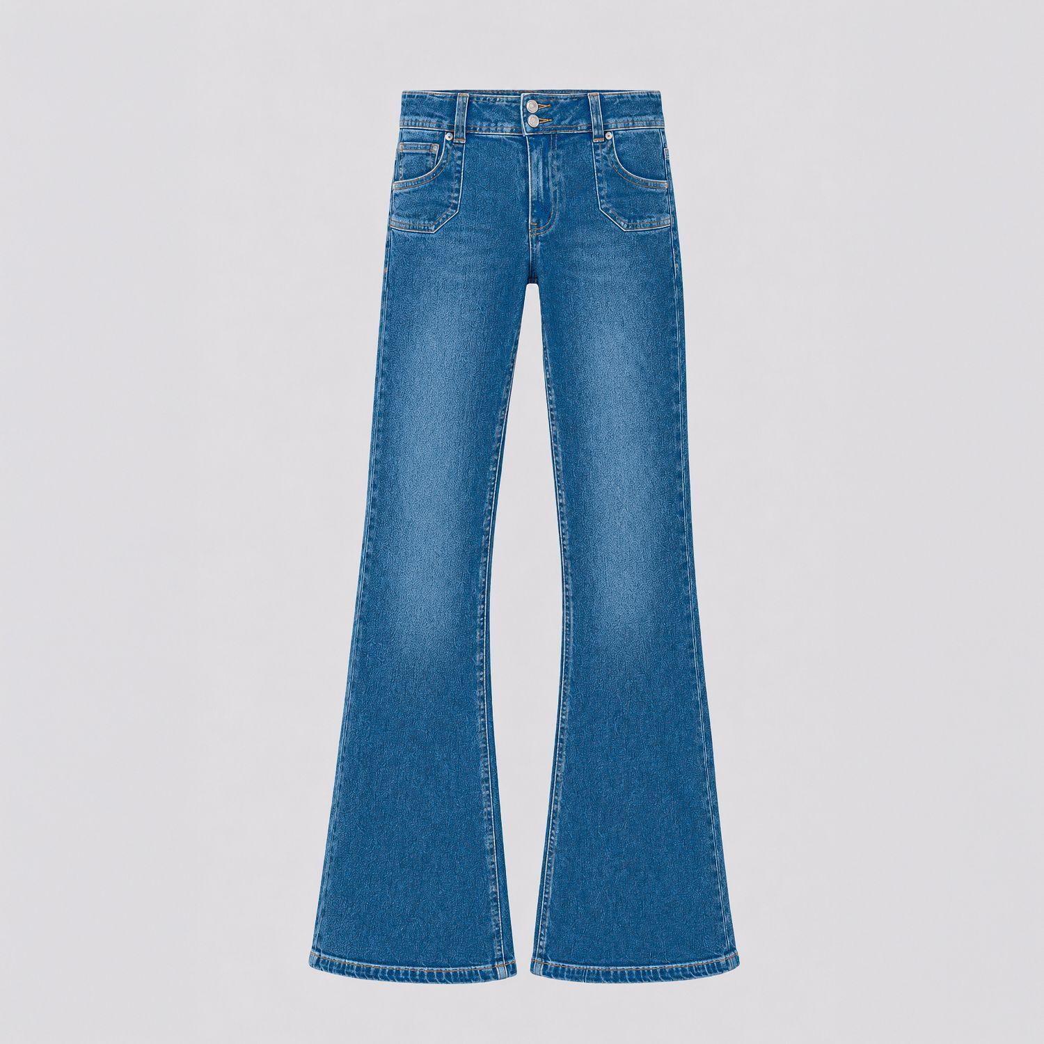 Pantalon Pretina Botones Azul Mujer Raindoor-4