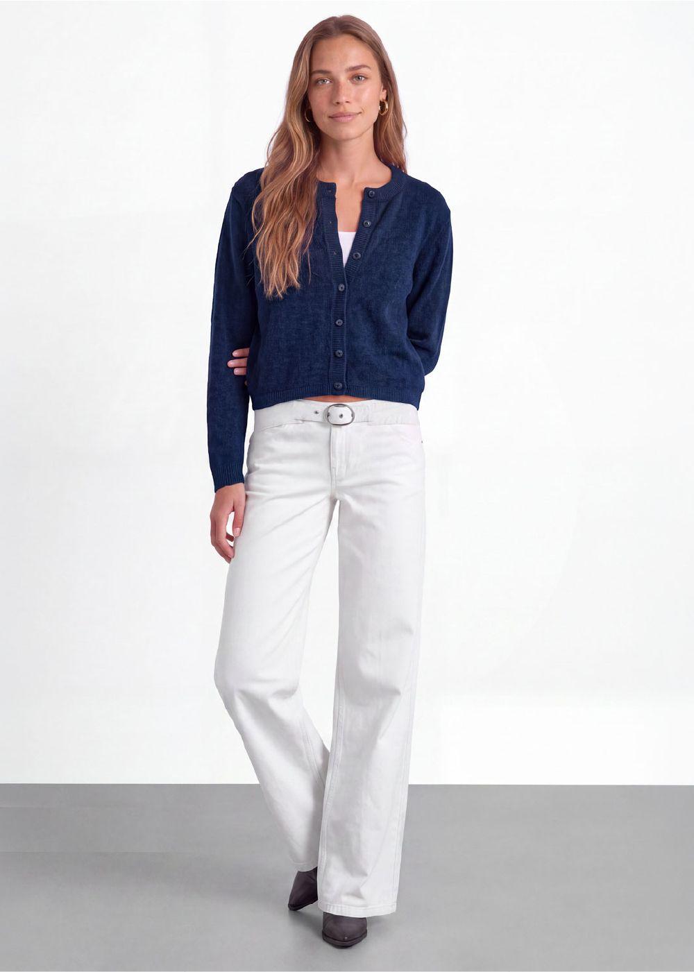 Pantalon Cinturon Pretina Blanco Mujer Raindoor-0