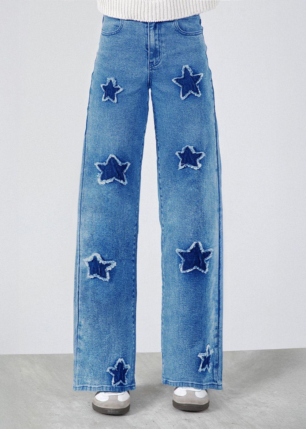 Pantalón Multi Estrellas Azul Mujer Raindoor-1
