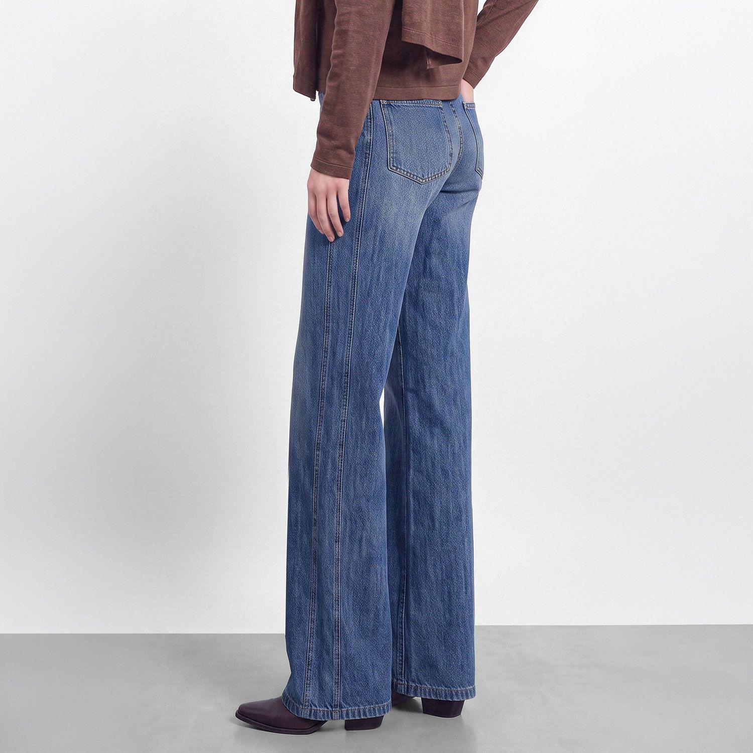 Pantalon Botones Frontales Azul Mujer Raindoor-2