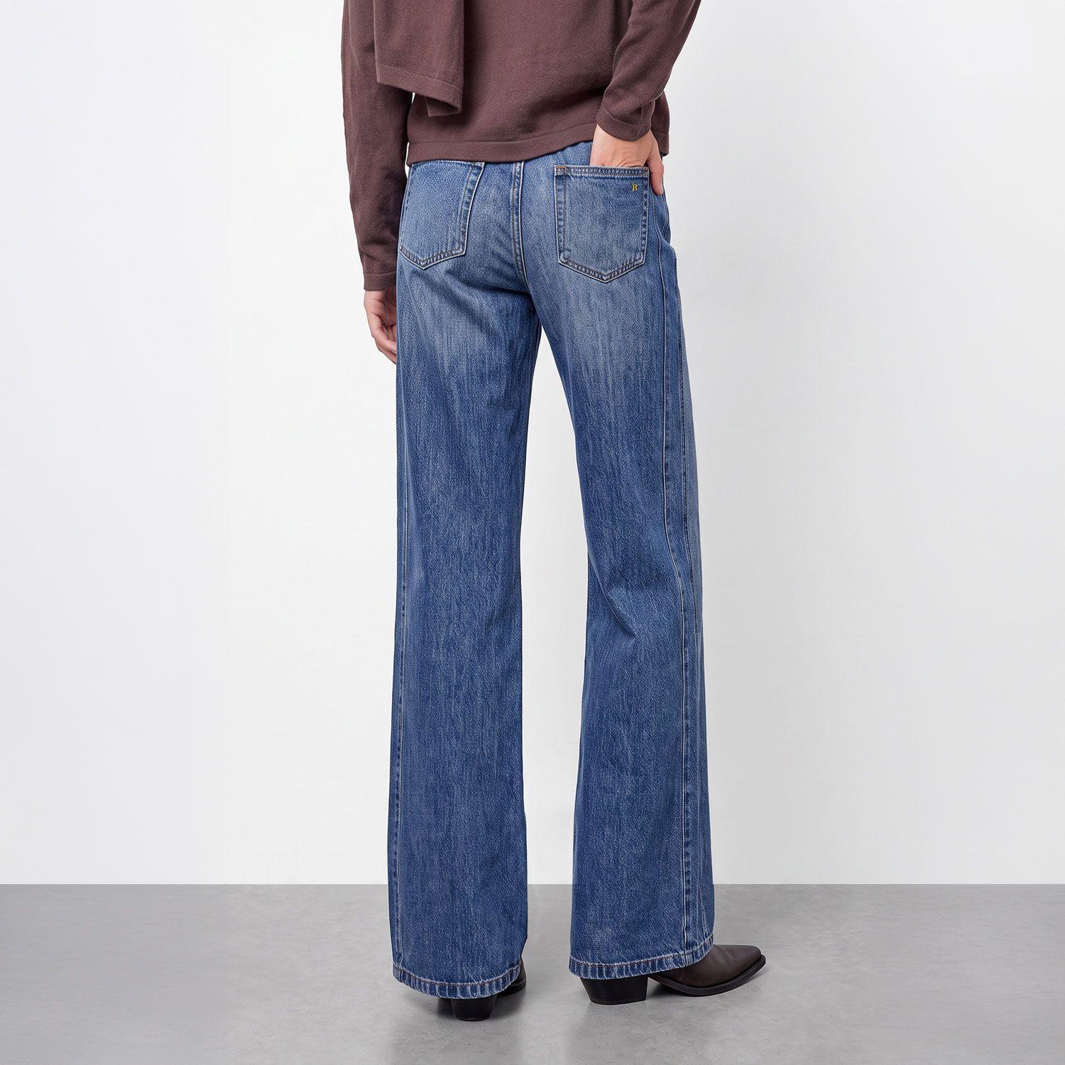 Pantalon Botones Frontales Azul Mujer Raindoor-3