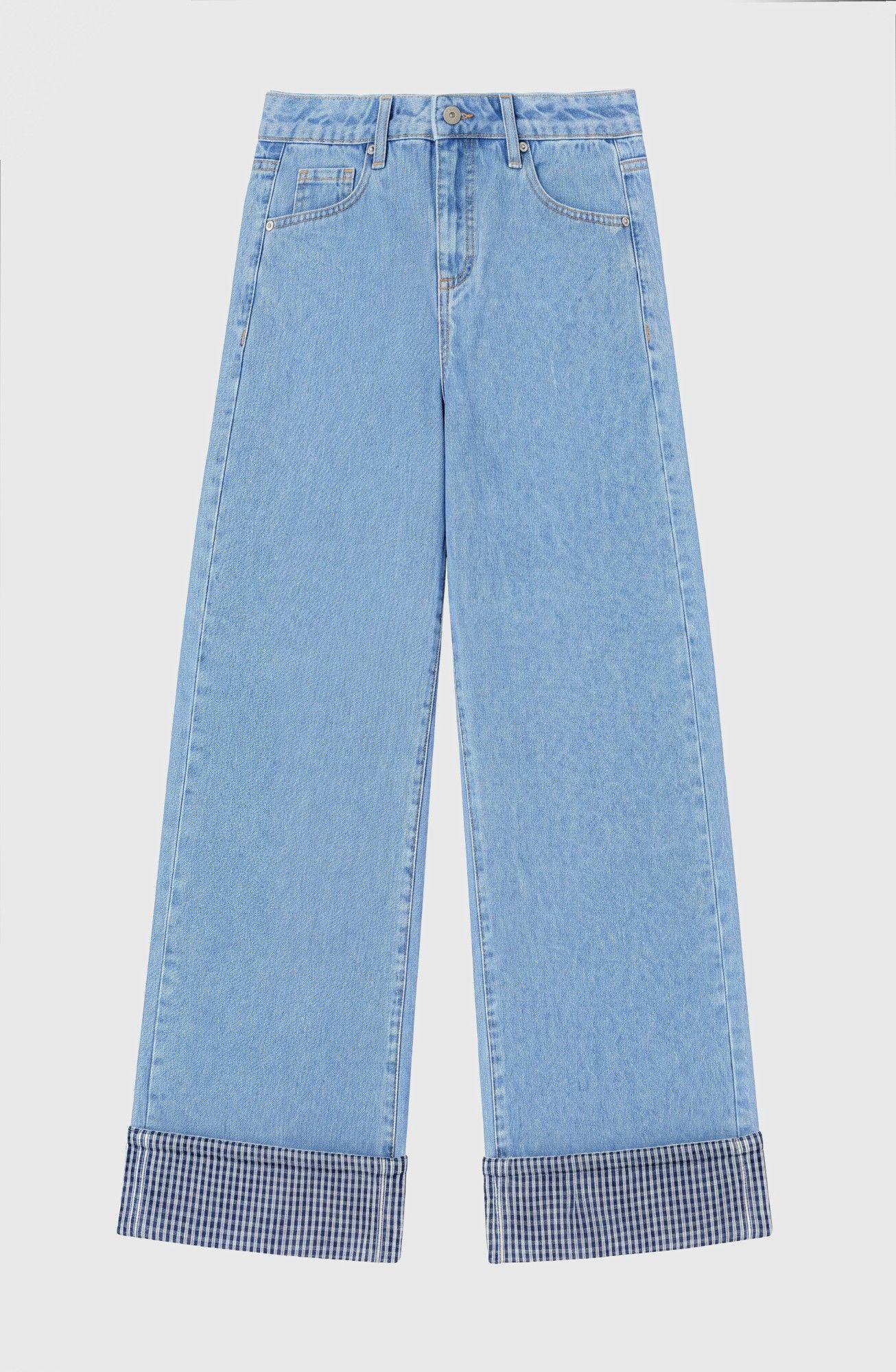 Pantalon Detalle Print Azul Mujer Raindoor-4