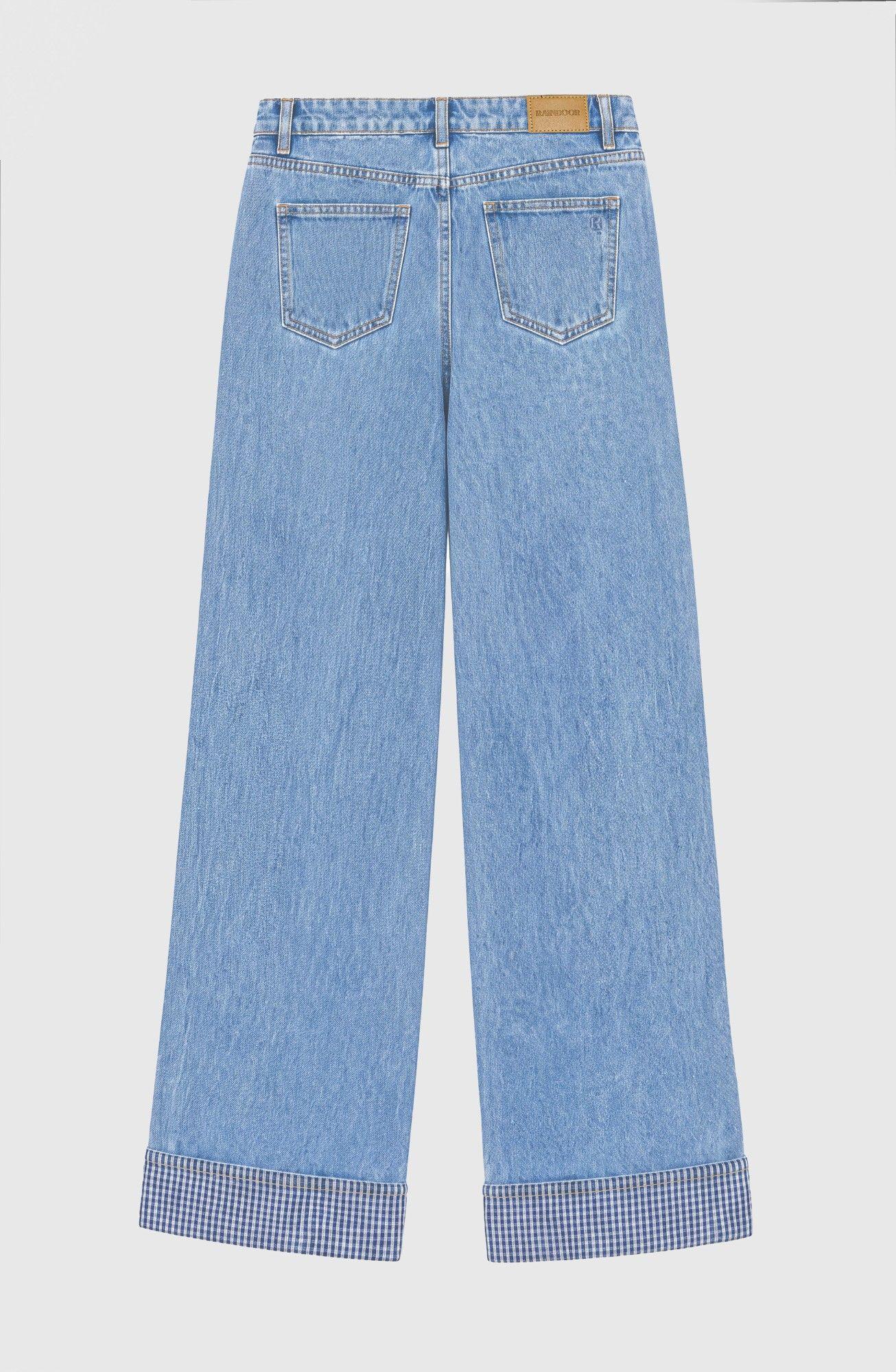 Pantalon Detalle Print Azul Mujer Raindoor-5