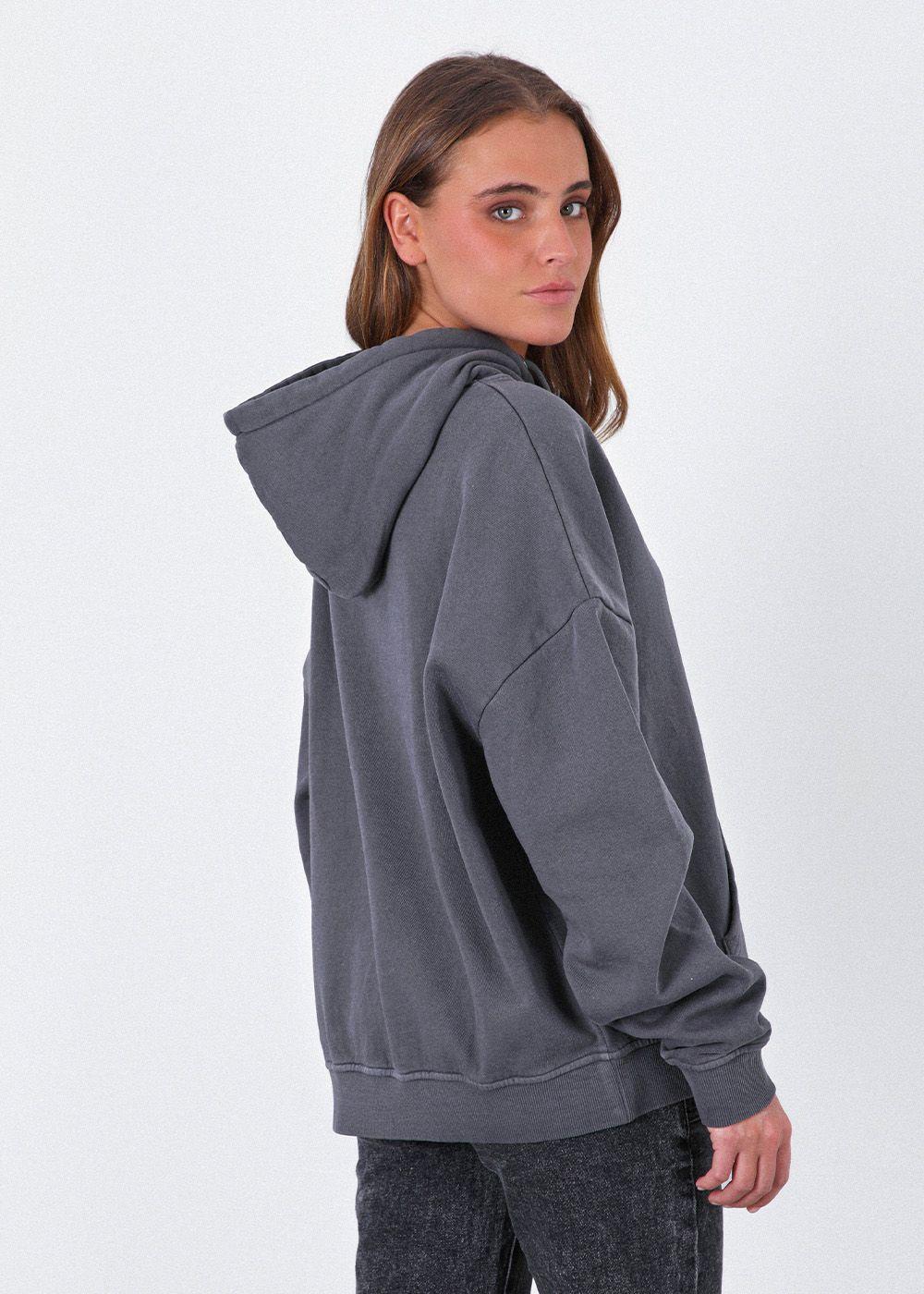 Polerón Hoodie Estampado Gris Mujer Raindoor-3