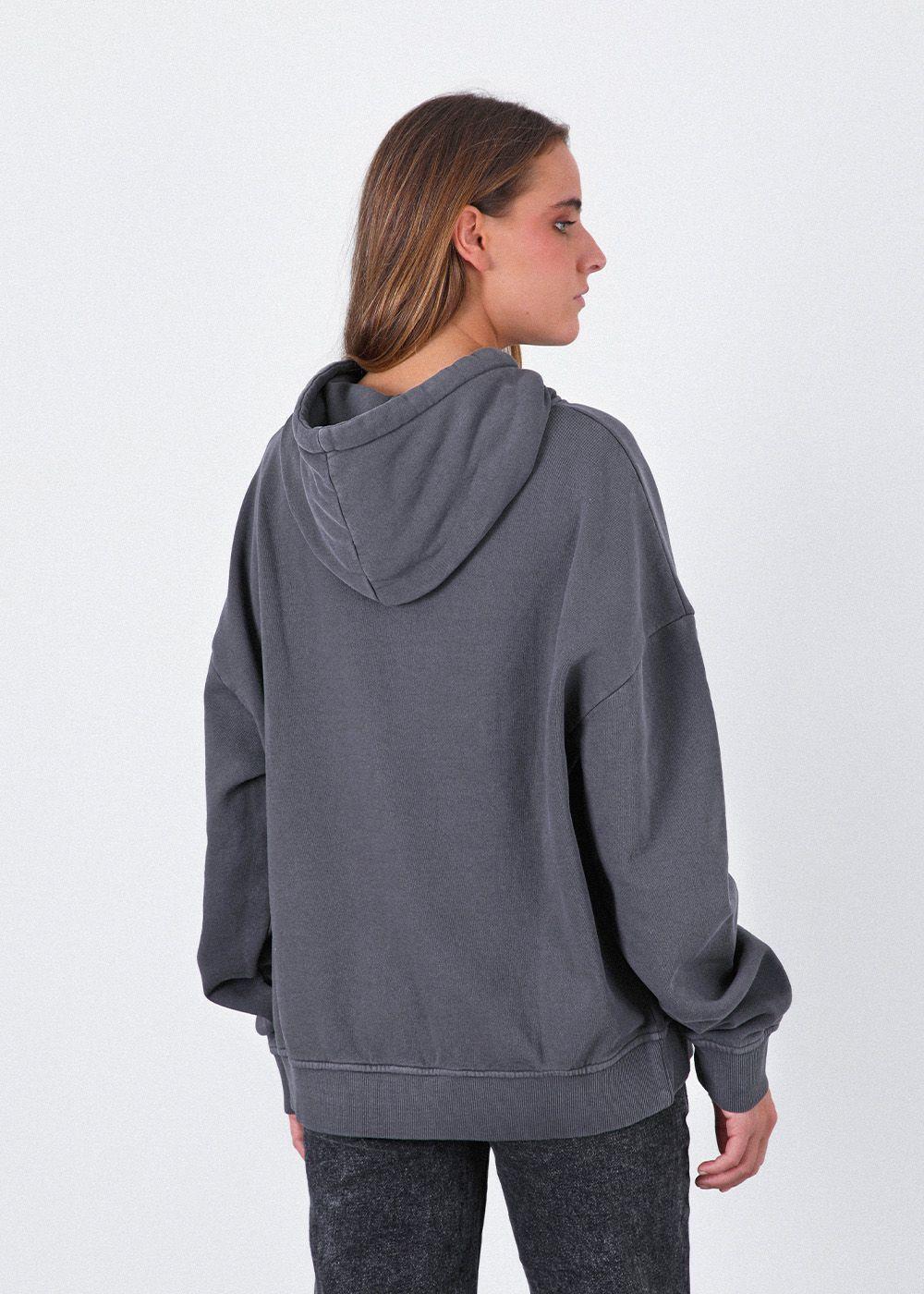 Polerón Hoodie Estampado Gris Mujer Raindoor-4