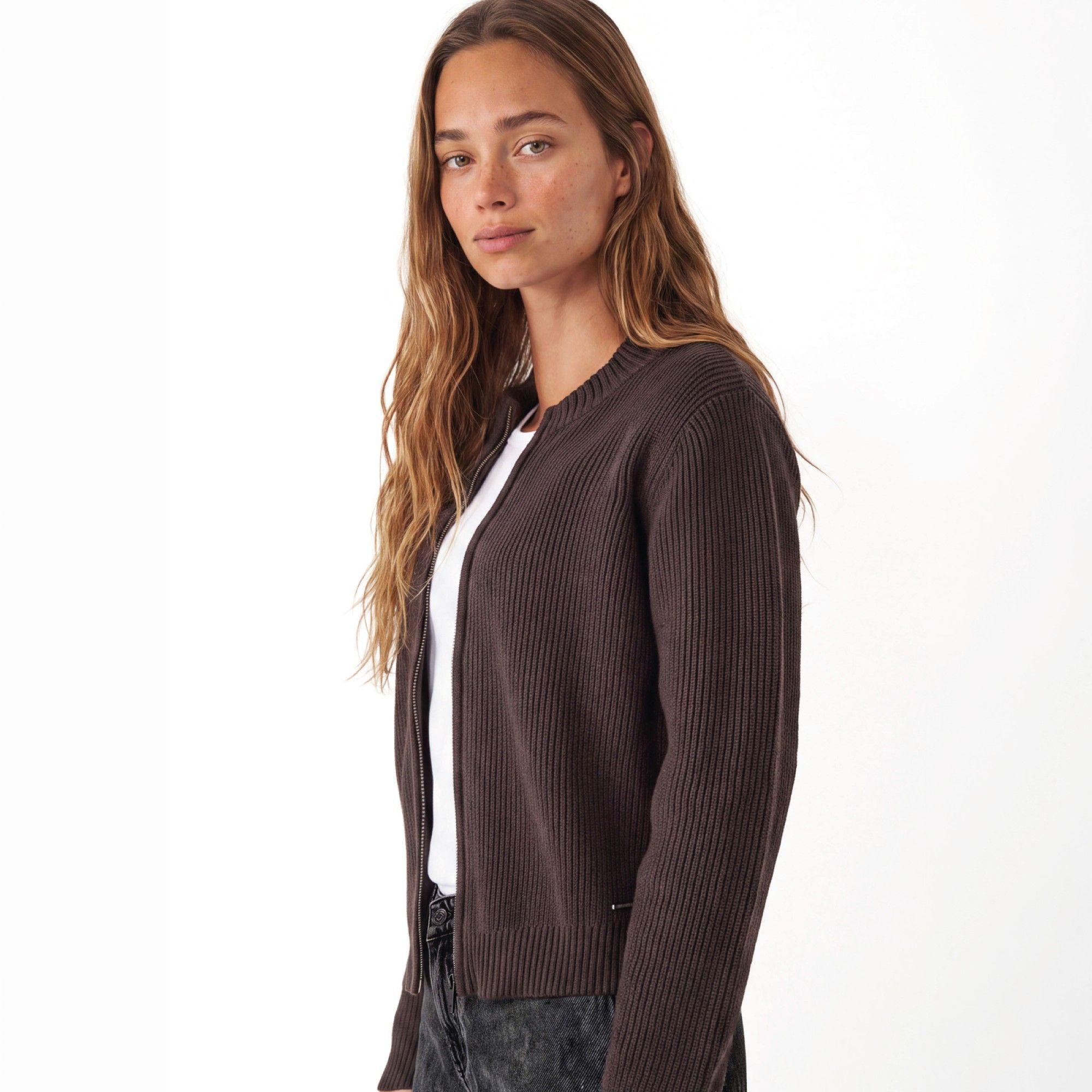 Sweater Bomber Café Mujer Raindoor-3