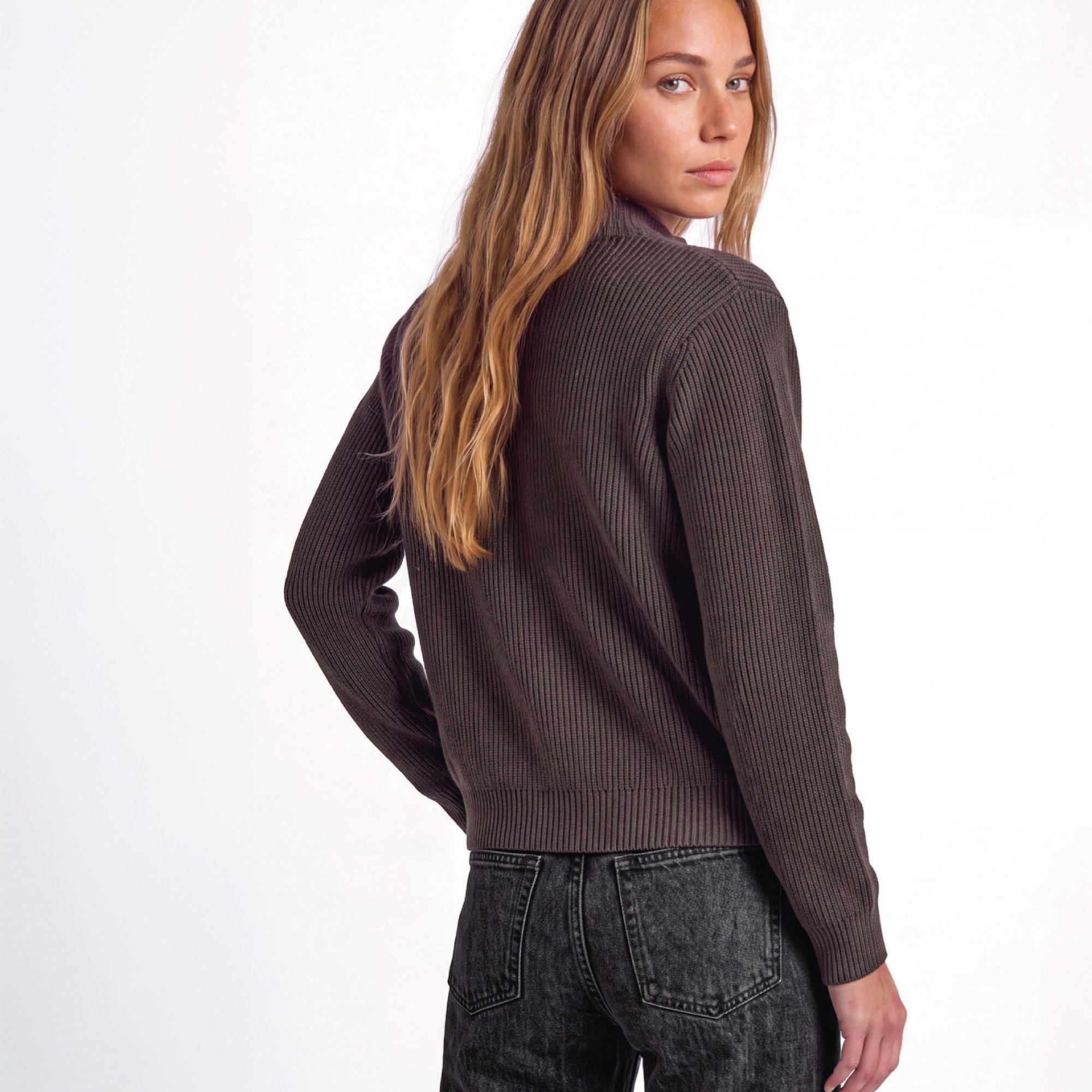 Sweater Bomber Café Mujer Raindoor-4