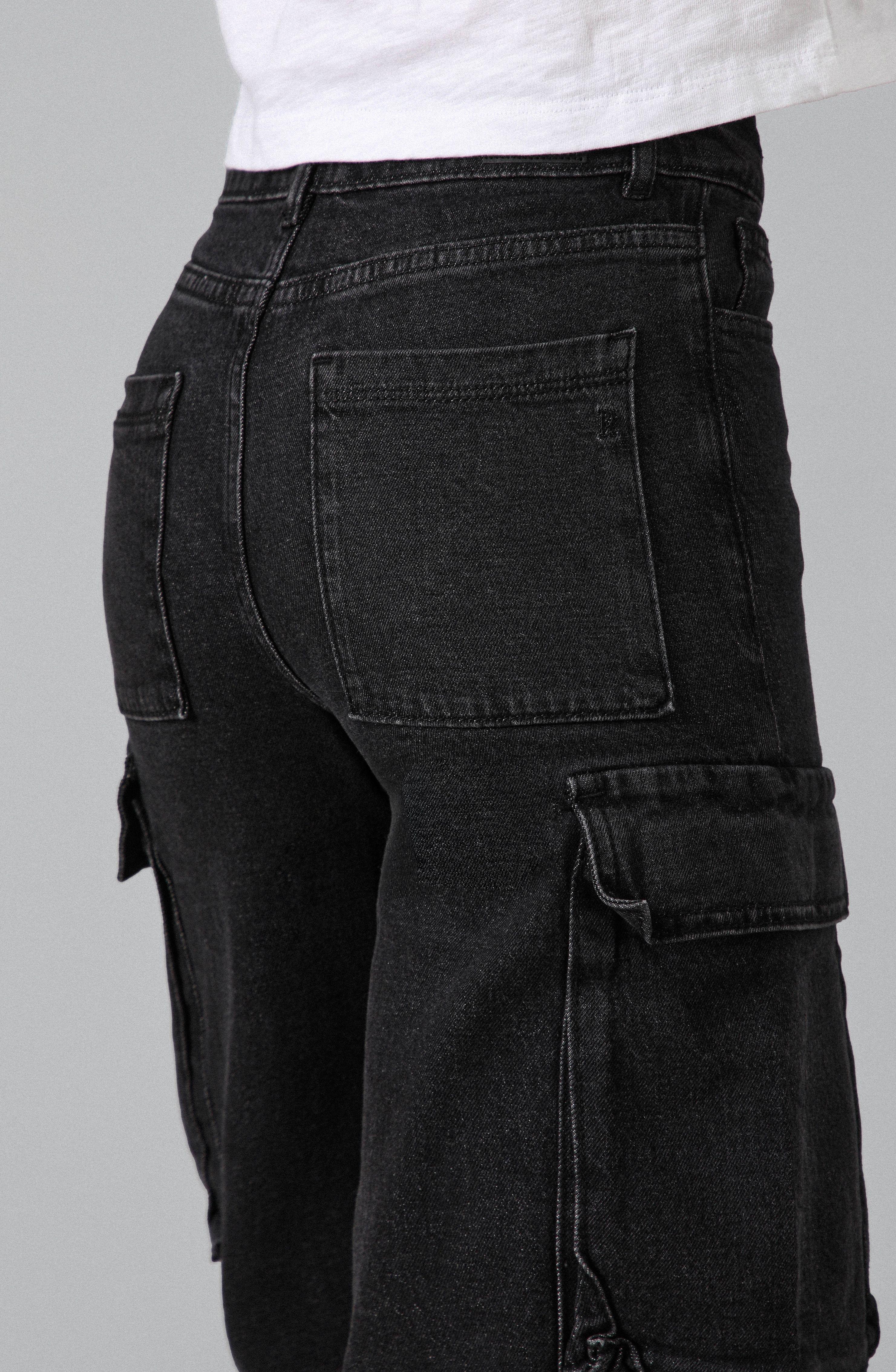 Pantalón Cargo Bolsillos Negro R Mujer Raindoor-2