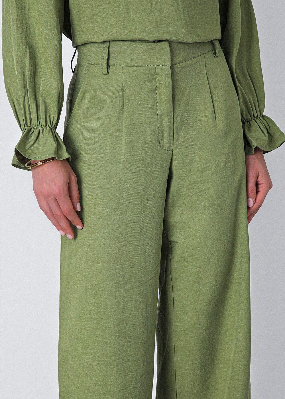 Pantalón recto verde Mujer Raindoor-2