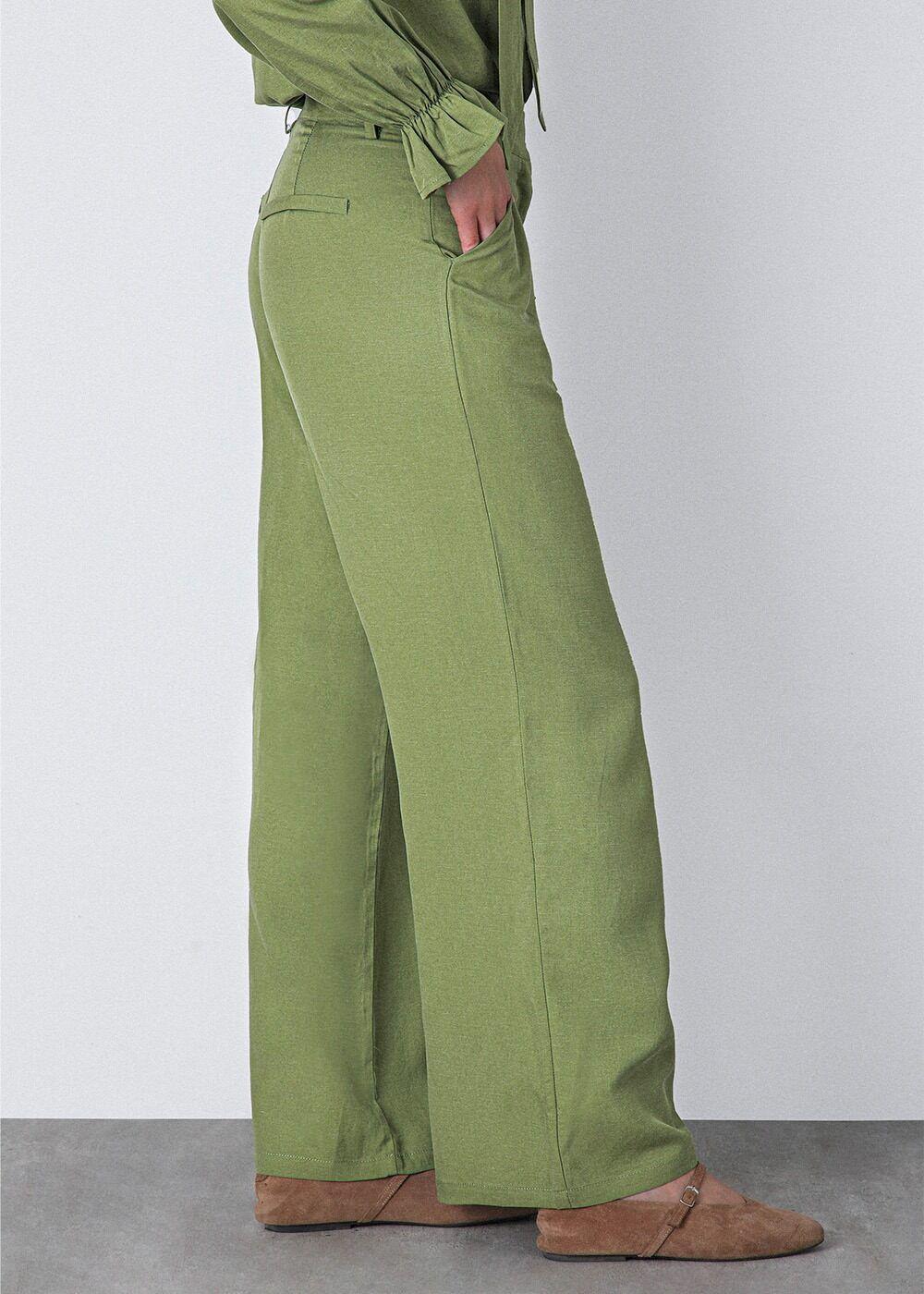 Pantalón recto verde Mujer Raindoor-4