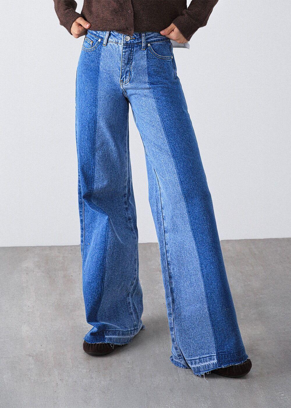 Pantalón bicolor Azul Mujer Raindoor-0