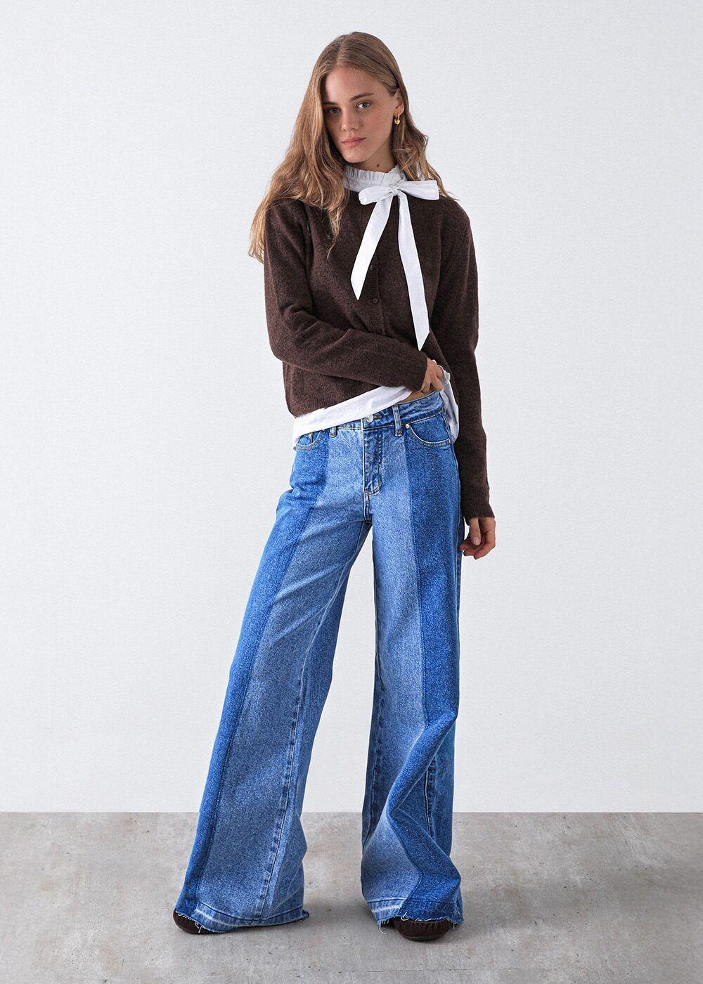 Pantalón bicolor Azul Mujer Raindoor-1