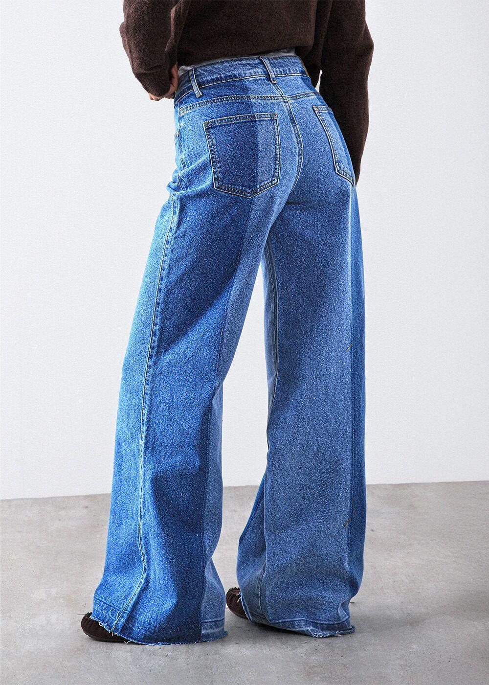 Pantalón bicolor Azul Mujer Raindoor-3